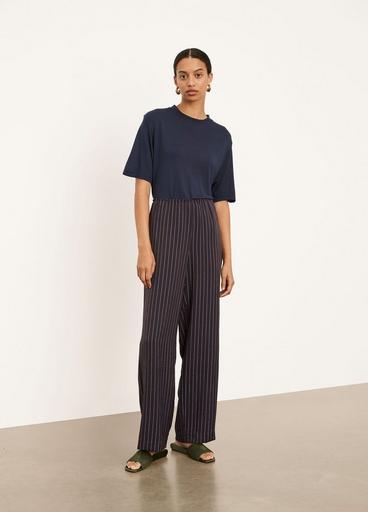 Stripe Pleat Front Pull On Pant image number 0