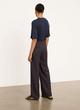 Stripe Pleat Front Pull On Pant image number 3