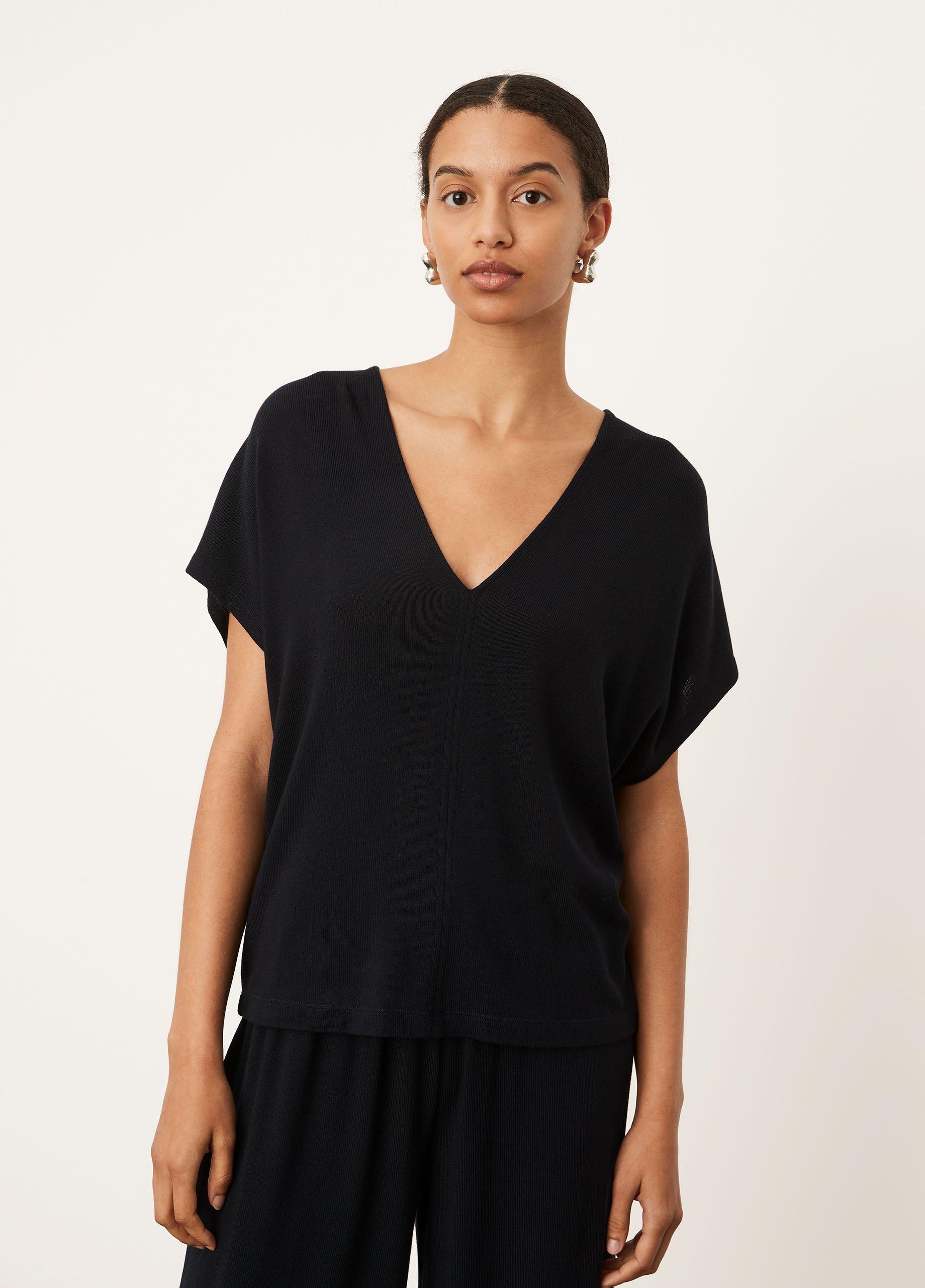 vince double v neck popover dress