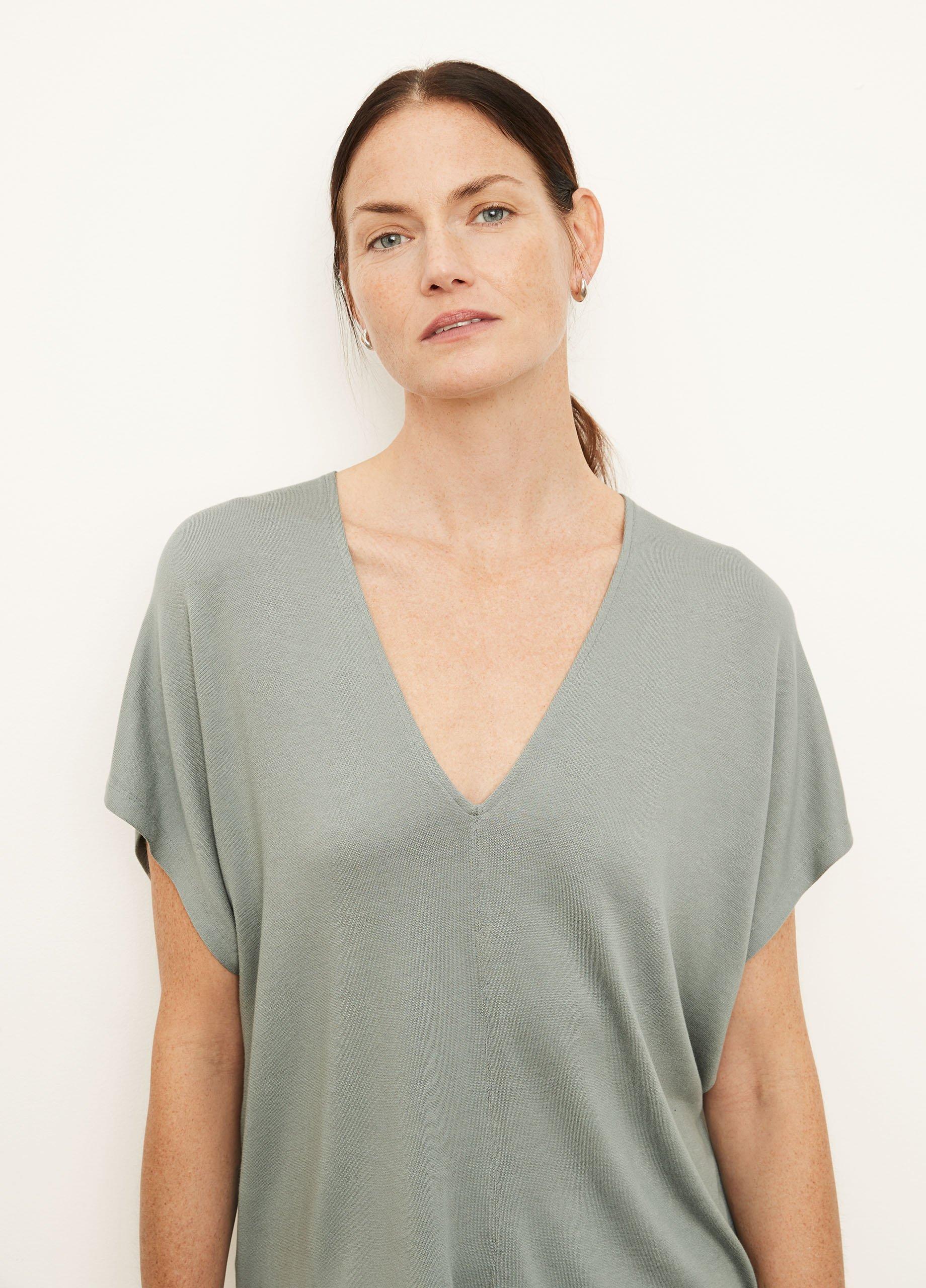 vince popover v neck dress