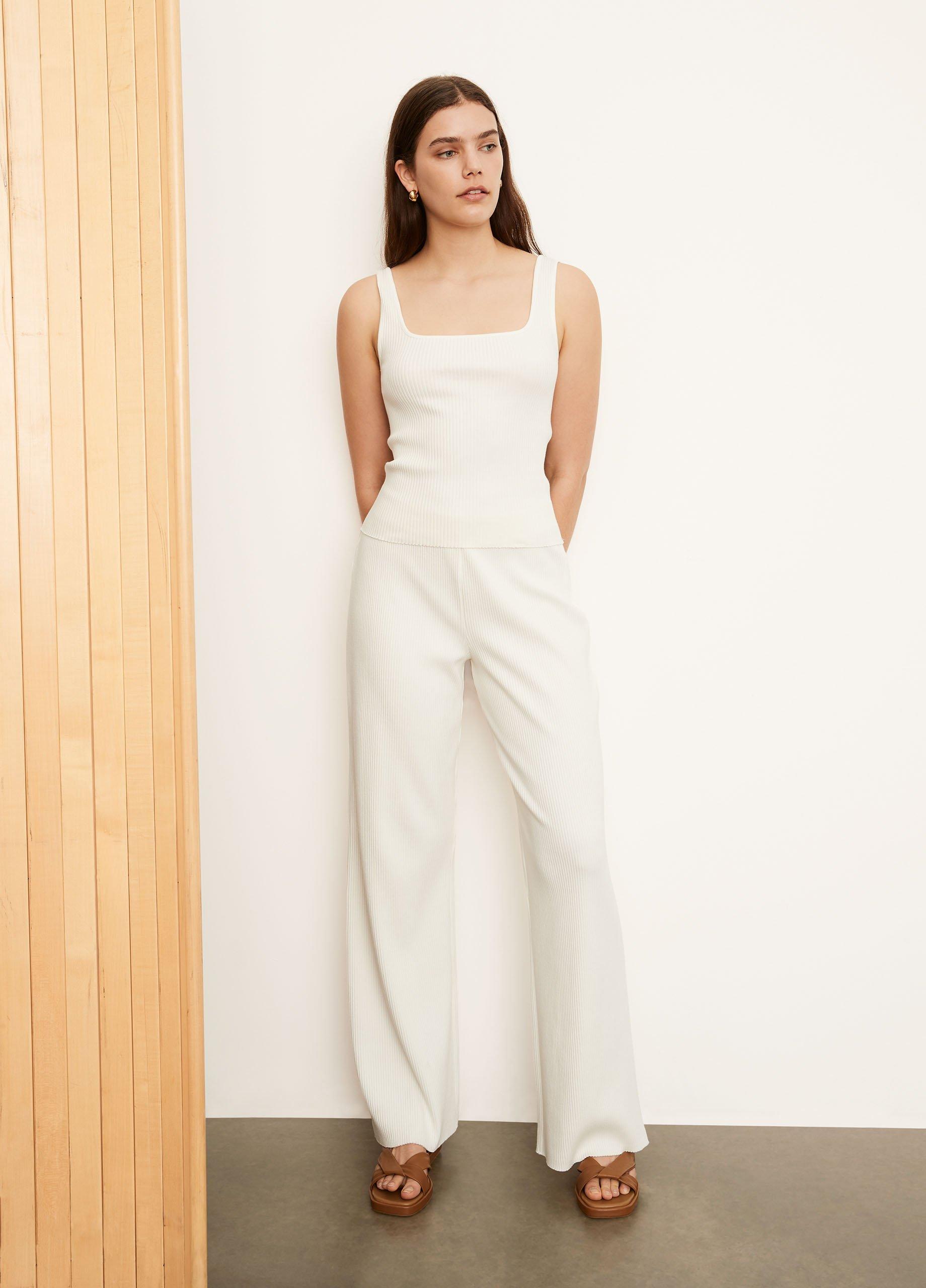 Wide-Leg Rib Pant image number 1
