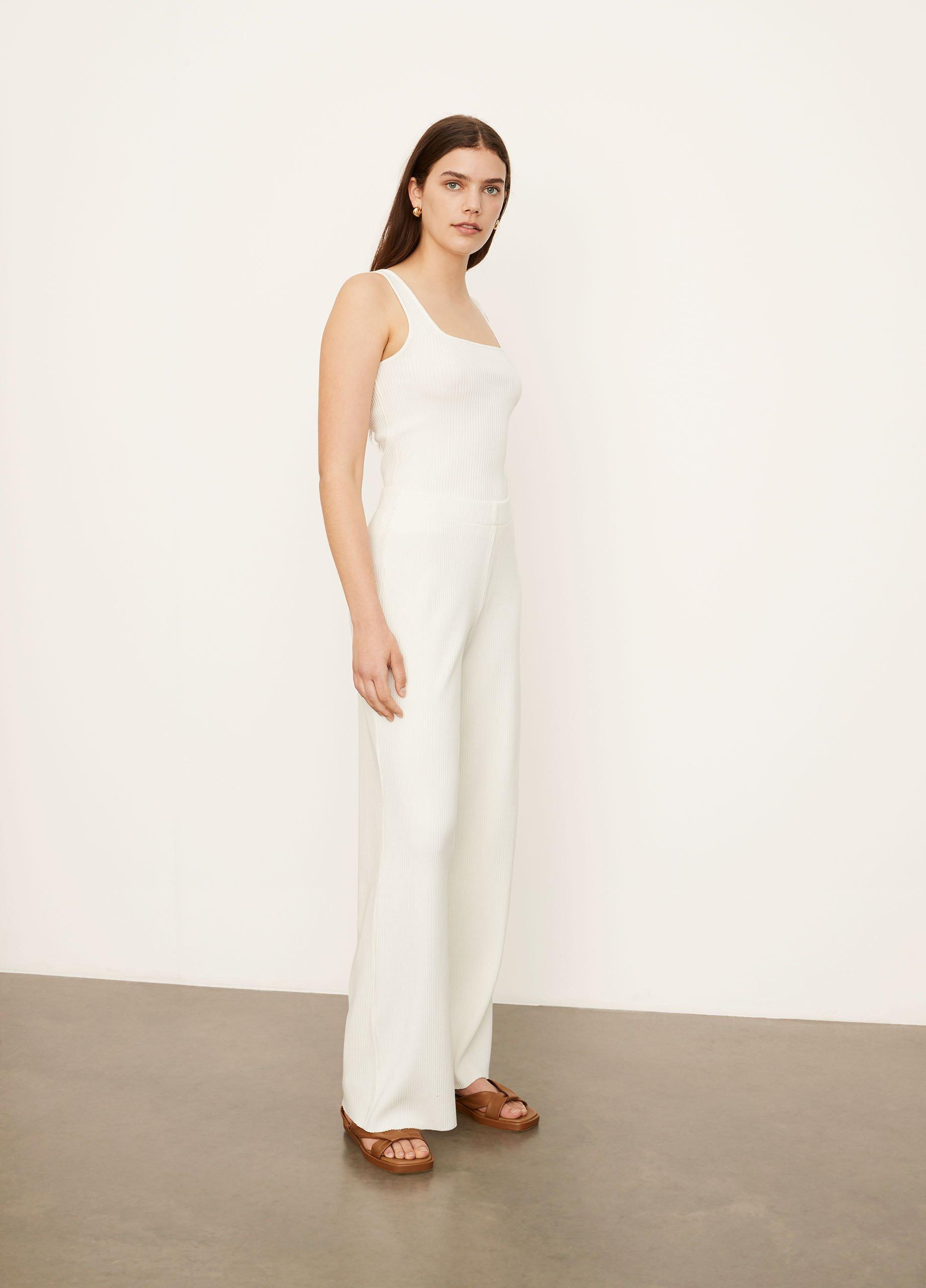Wide-Leg Rib Pant image number 2