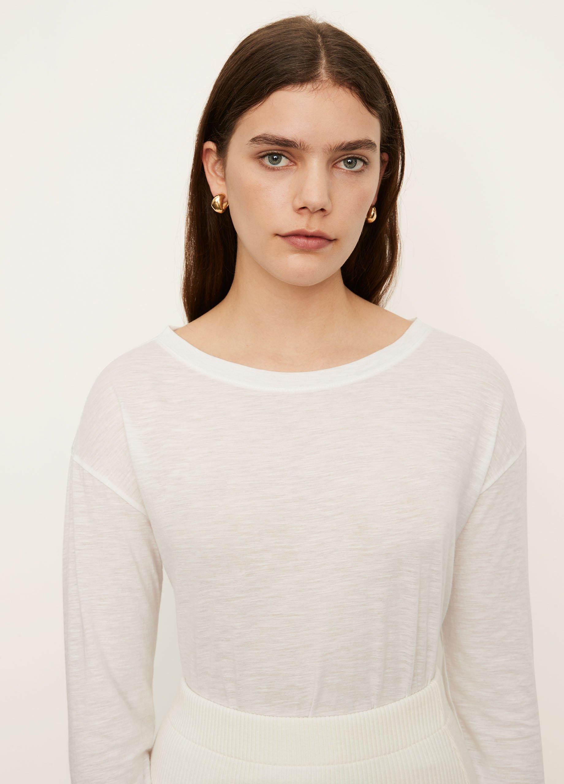 Boxy Long Sleeve Crew Neck T-Shirt image number 1