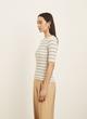 Variegated Stripe Elbow Sleeve Crew Neck T-Shirt image number 2