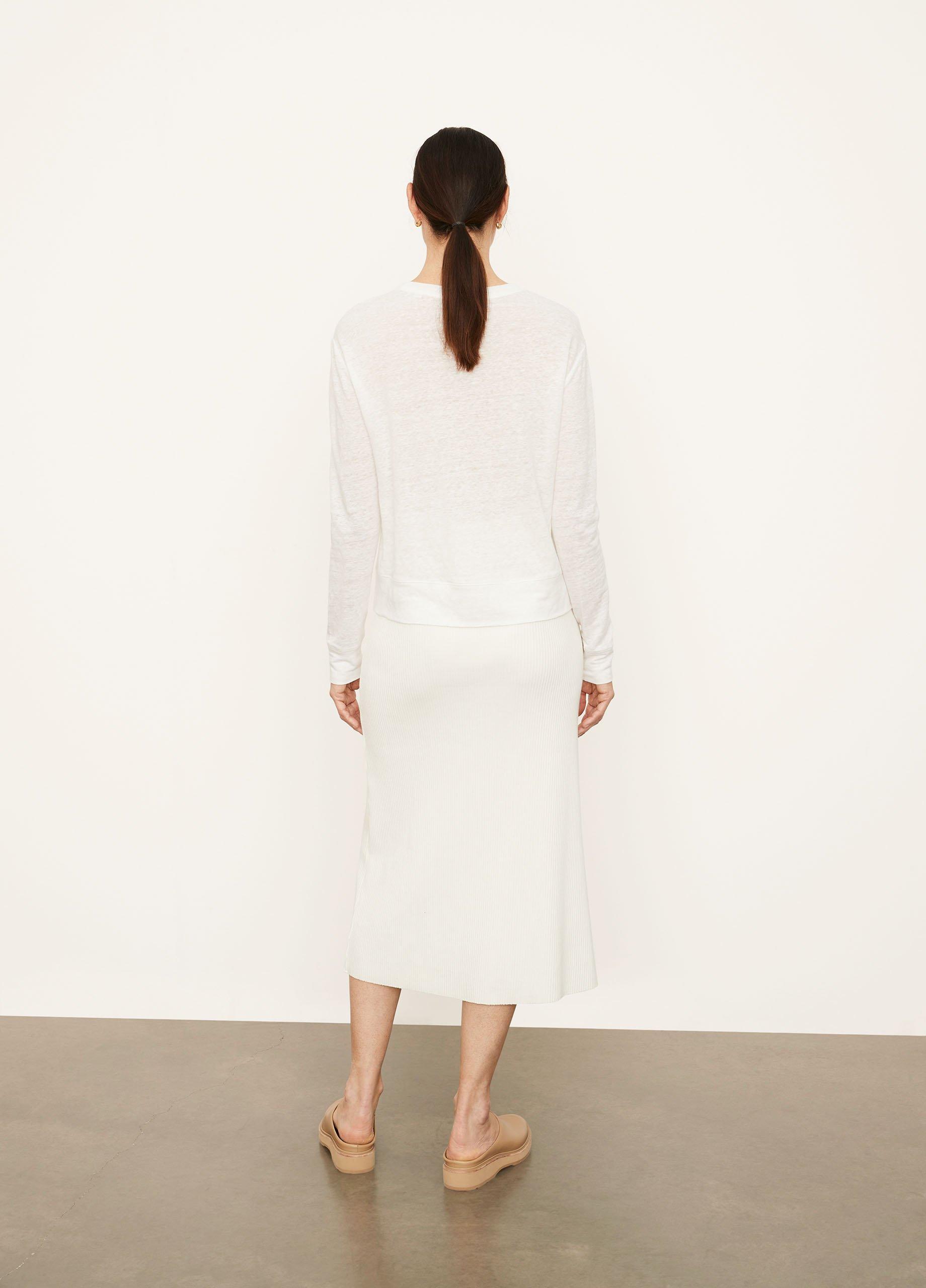 Linen Long Sleeve Pullover T-Shirt image number 3