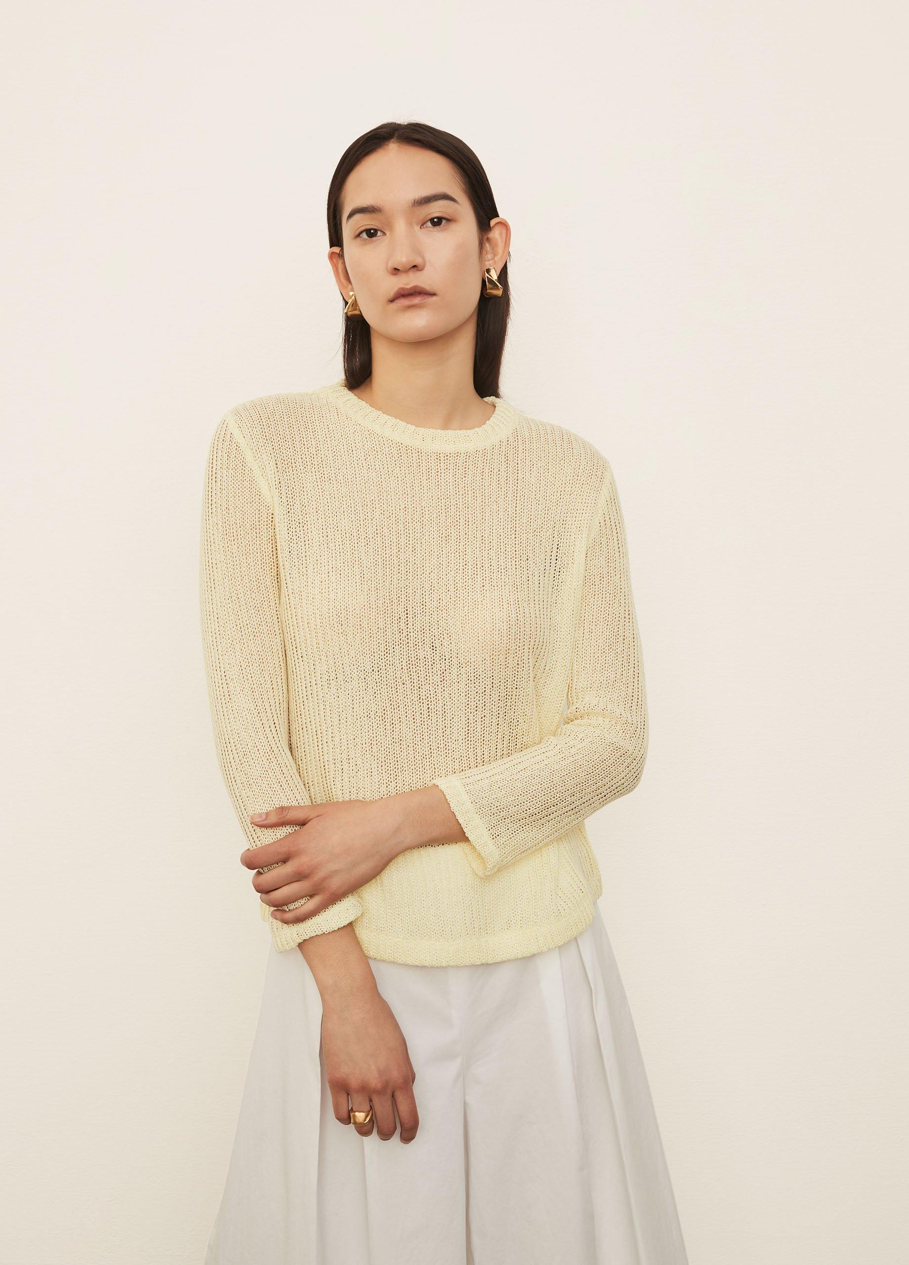 Bracelet Sleeve Crew Neck Sweater image number 1