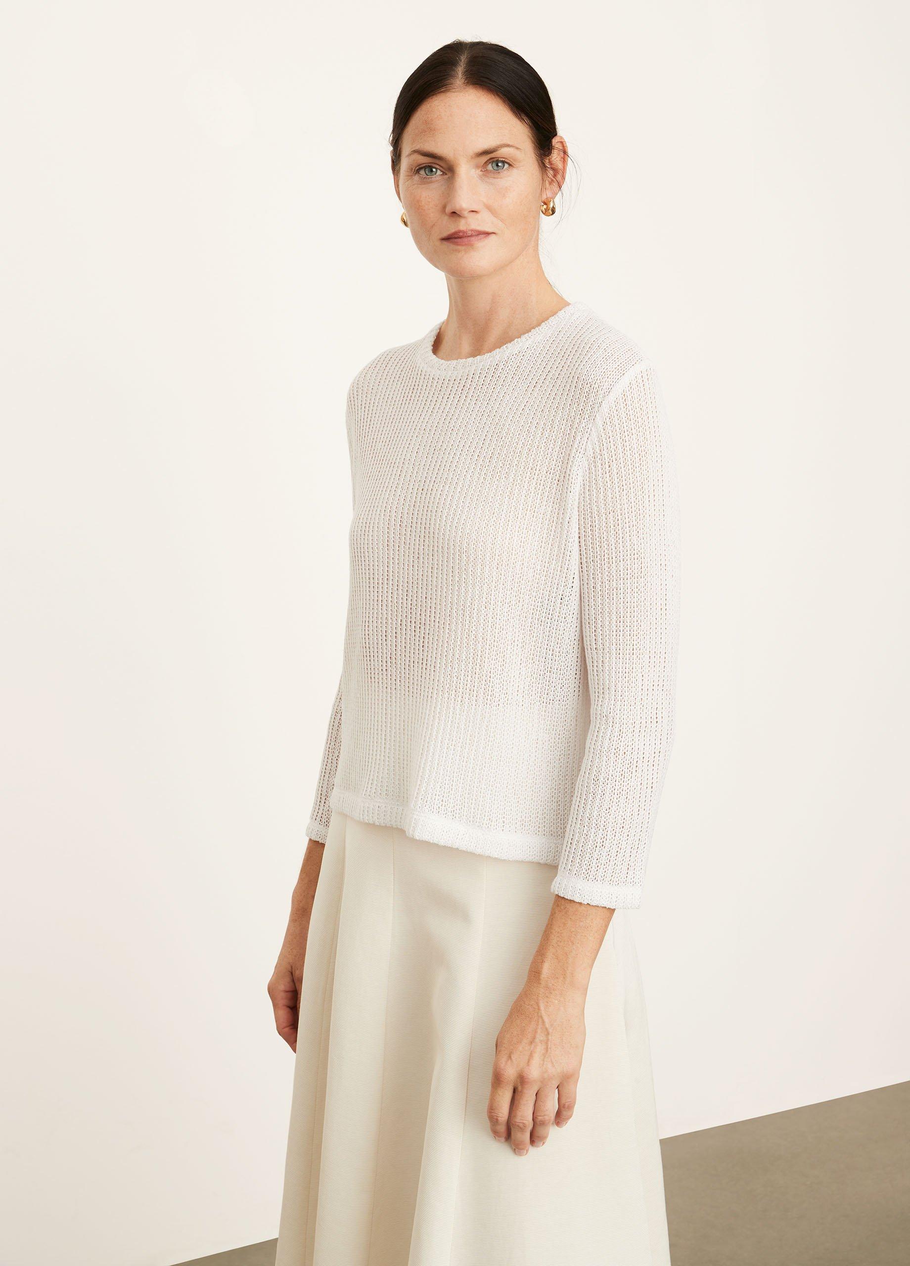 Bracelet Sleeve Crew Neck Sweater for Women Vince