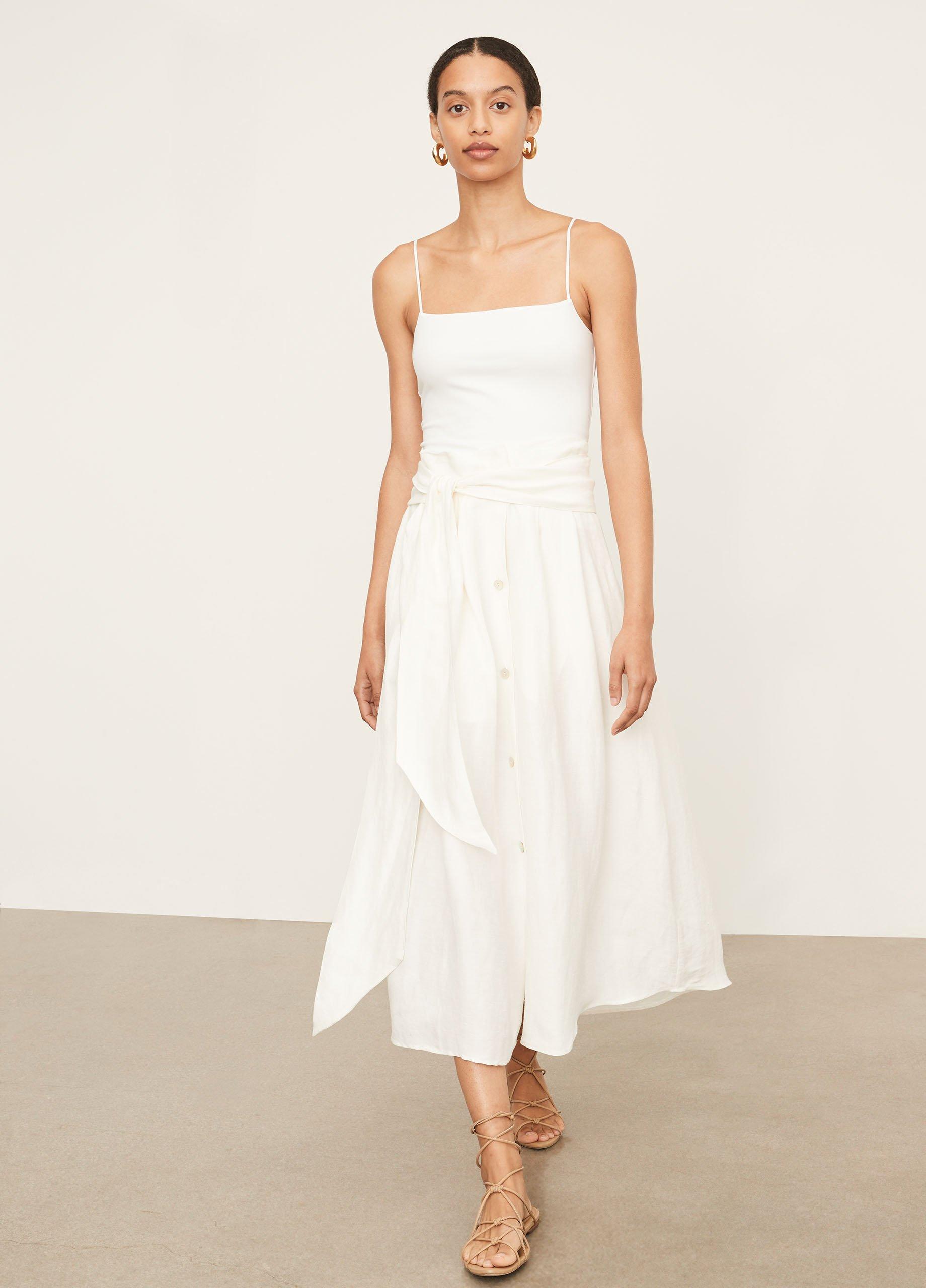 Belted Button-Front Skirt image number 1