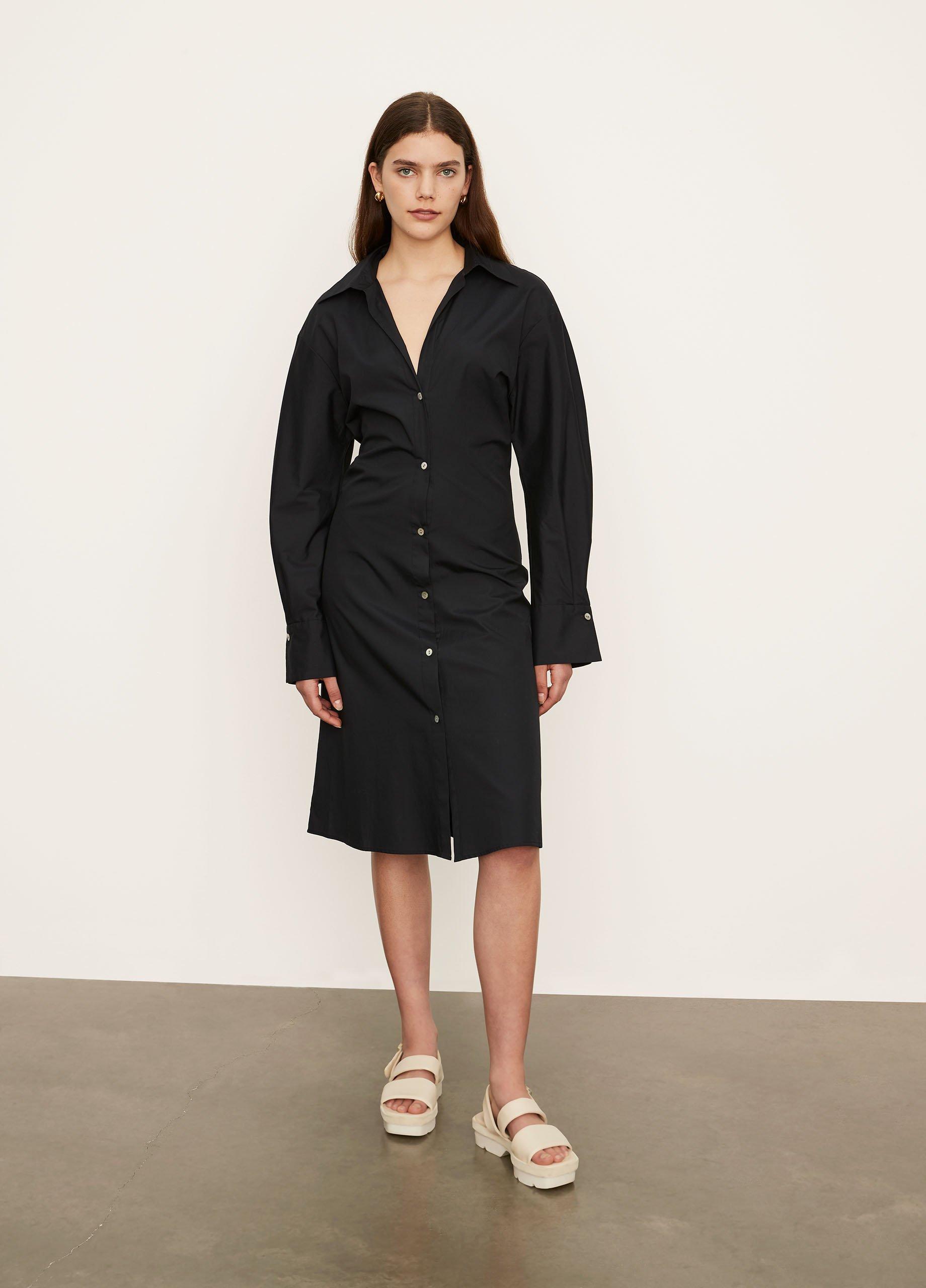 Long Sleeve Soft-Fitted Shirt Dress image number 0