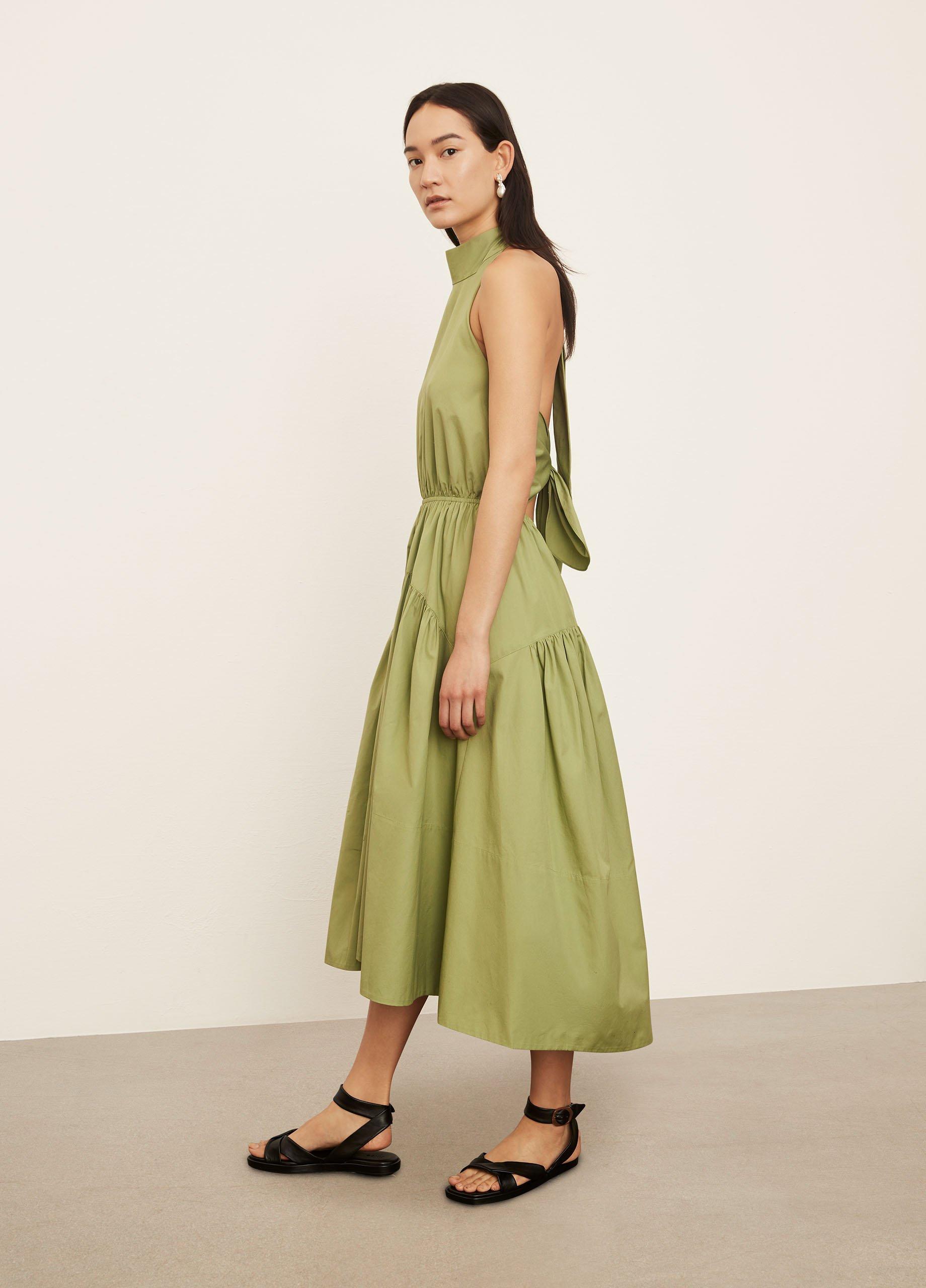 Draped-Neck Halter Dress image number 2