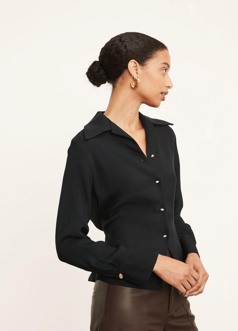 Fitted Shaped Collar Blouse