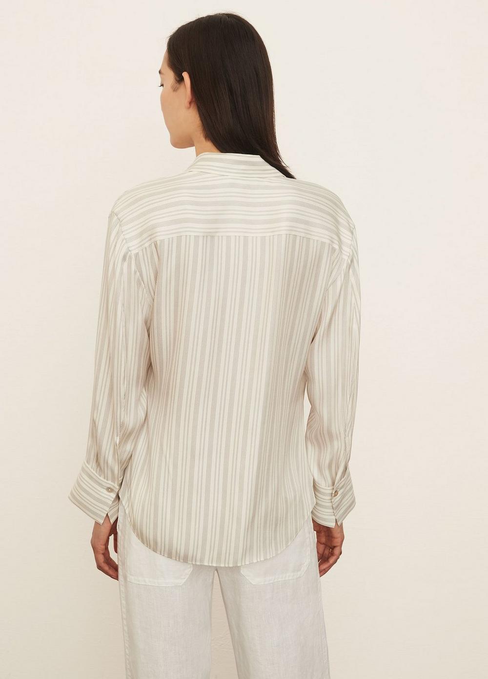 Stripe Sculpted Long Sleeve Shirt