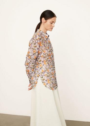 Wisteria Vine Relaxed Band Collar Blouse image number 2