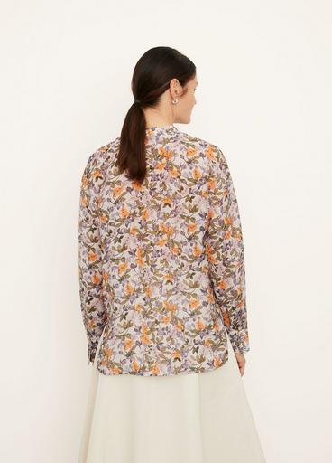 Wisteria Vine Relaxed Band Collar Blouse image number 3