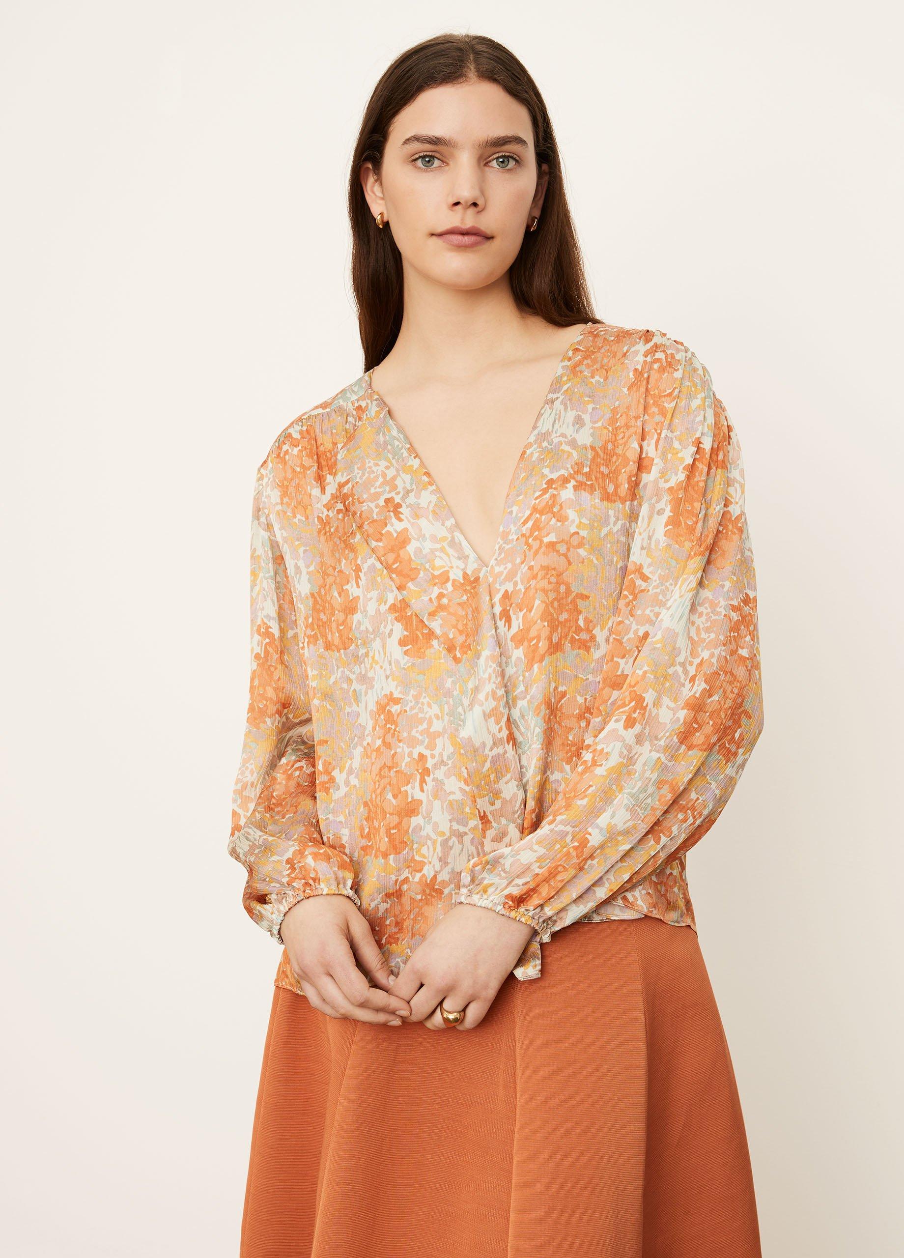 Garden Long Sleeve Shirred Blouse image number 1