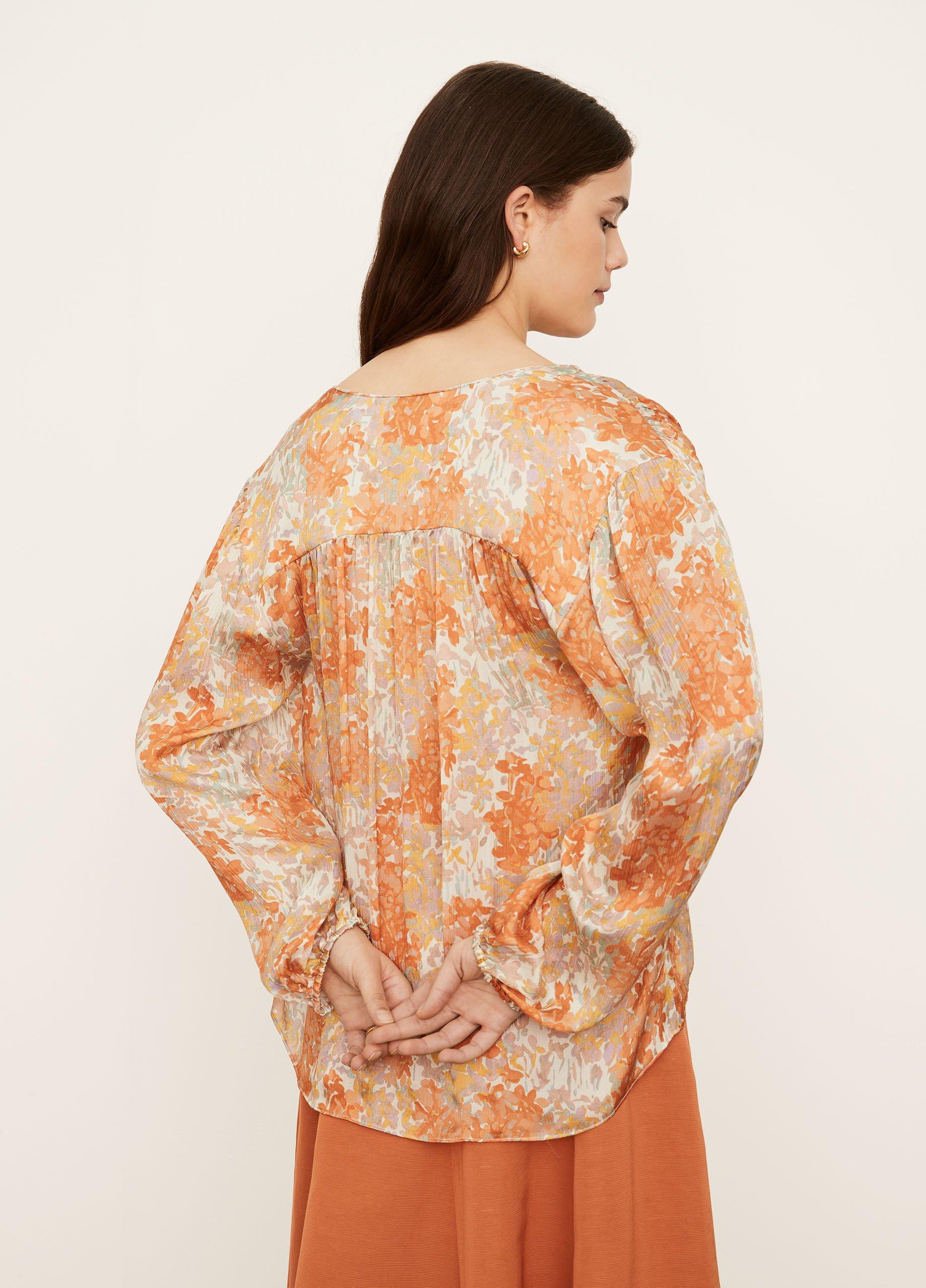 Garden Long Sleeve Shirred Blouse image number 3