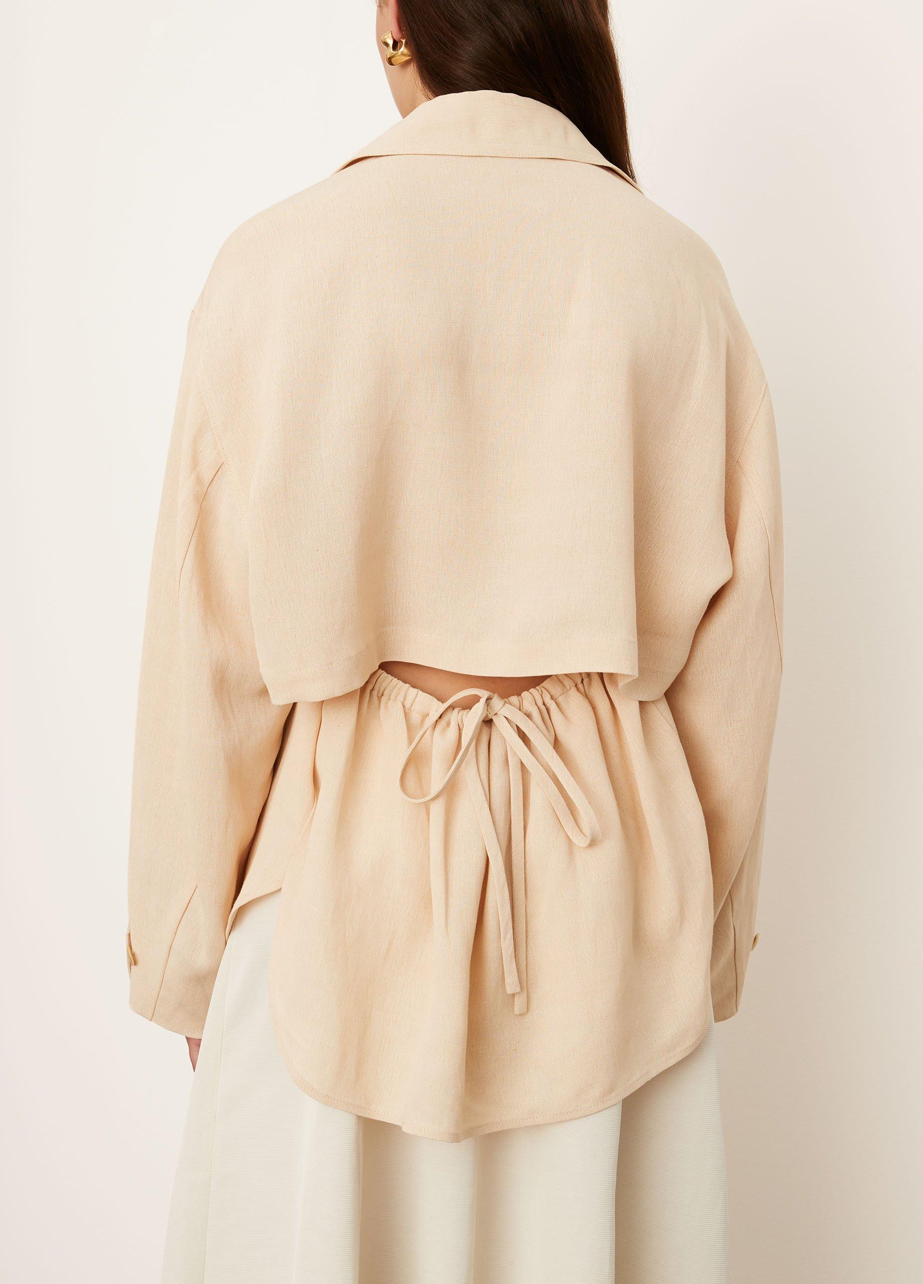 Long Sleeve Tie-Back Shirt image number 3