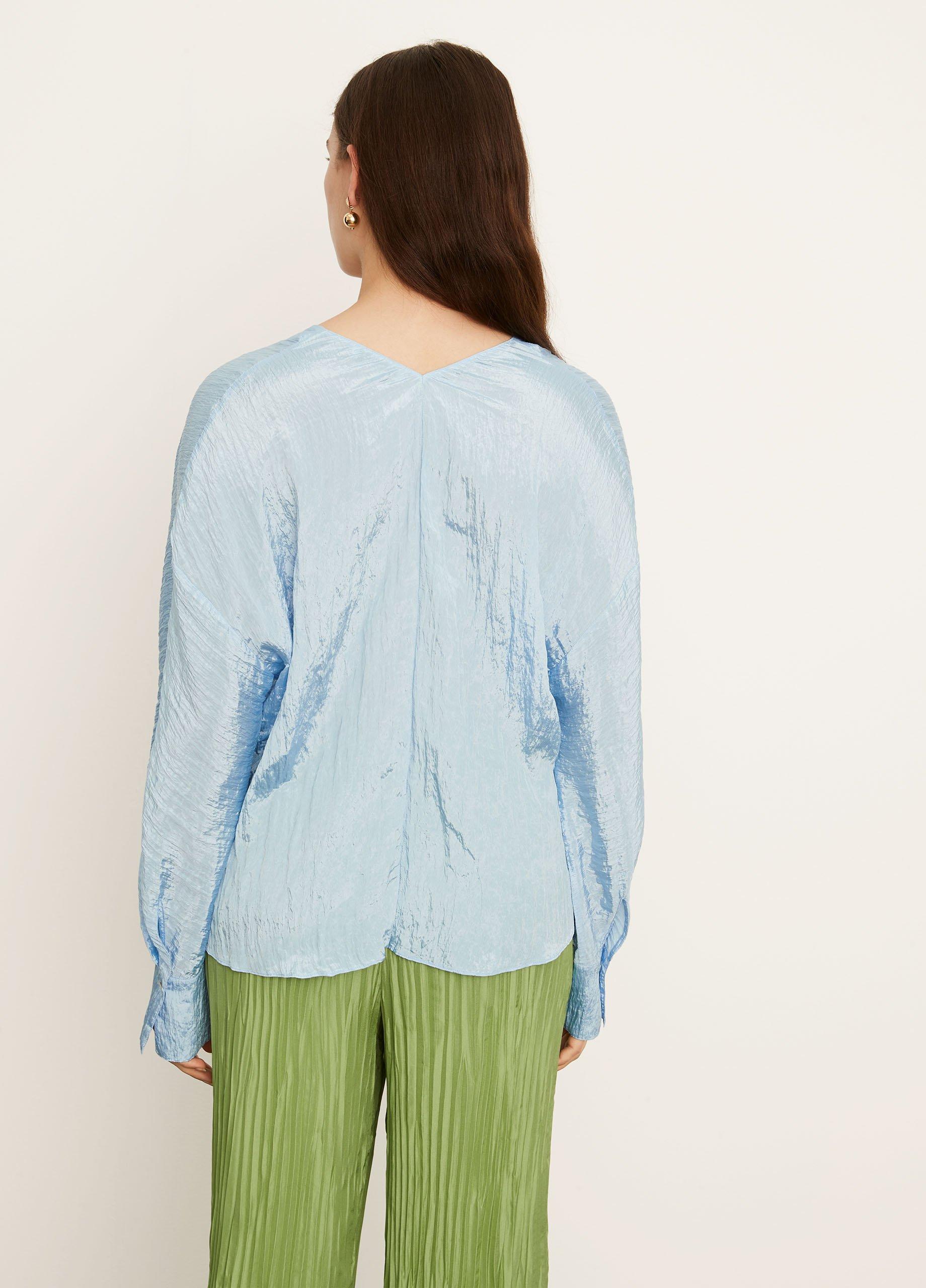 Long Sleeve Double V-Neck Blouse image number 3