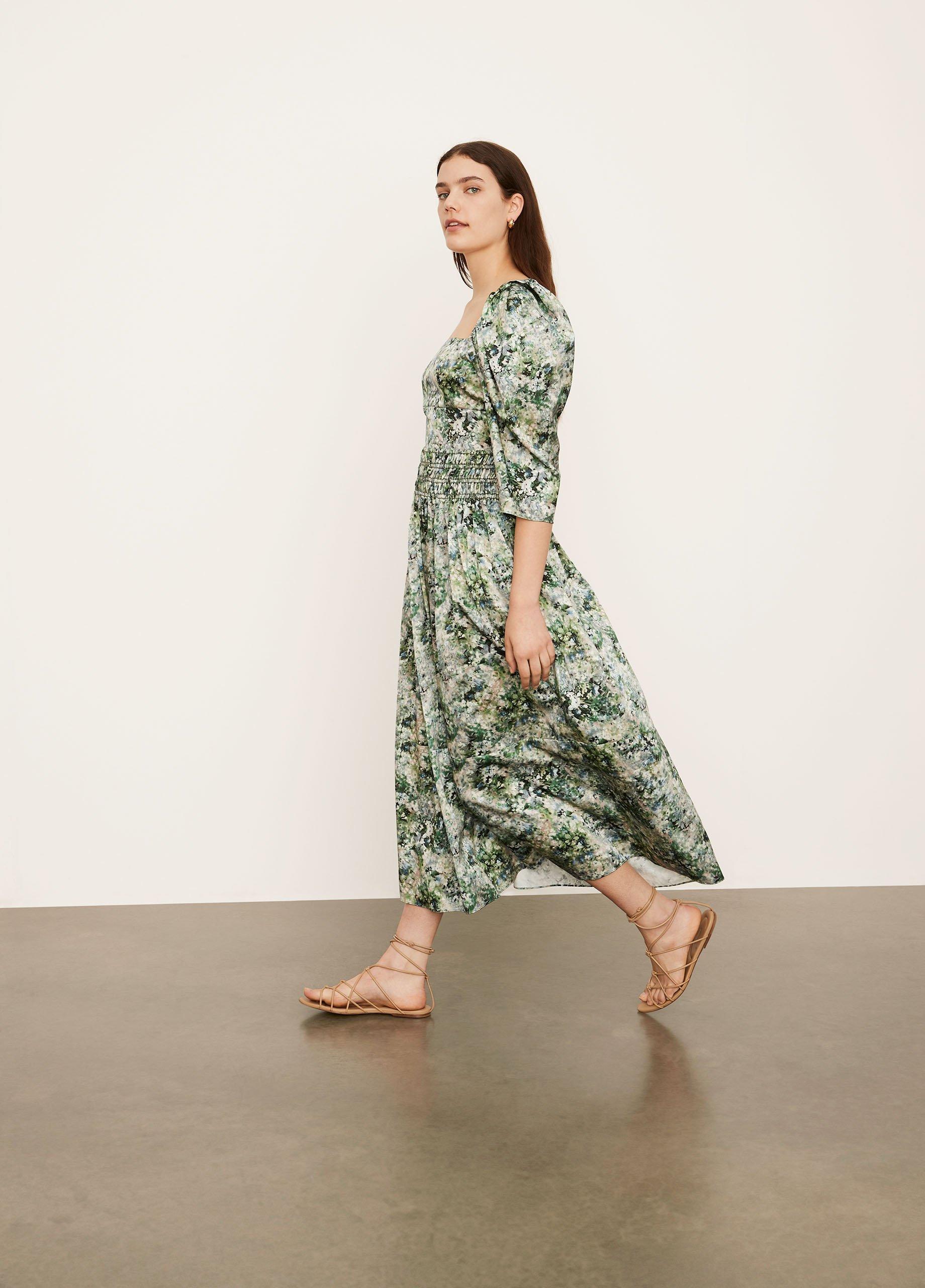 Painted Floral Smocked Skirt image number 2