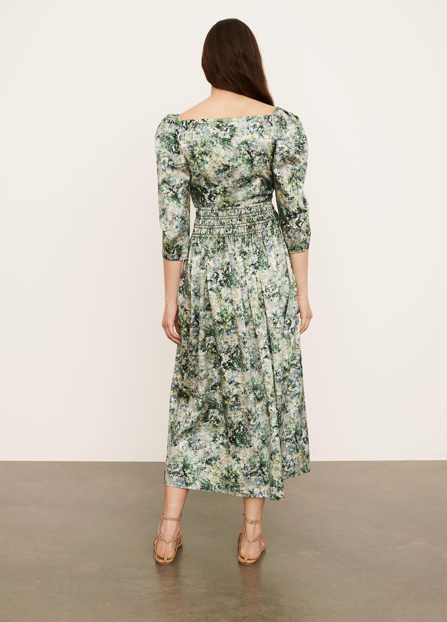 Painted Floral Smocked Skirt image number 3