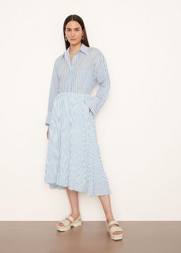 Stripe Crushed Tiered Skirt image number 1