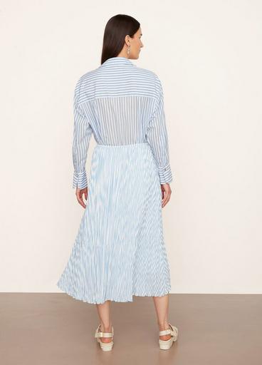 Stripe Crushed Tiered Skirt image number 3