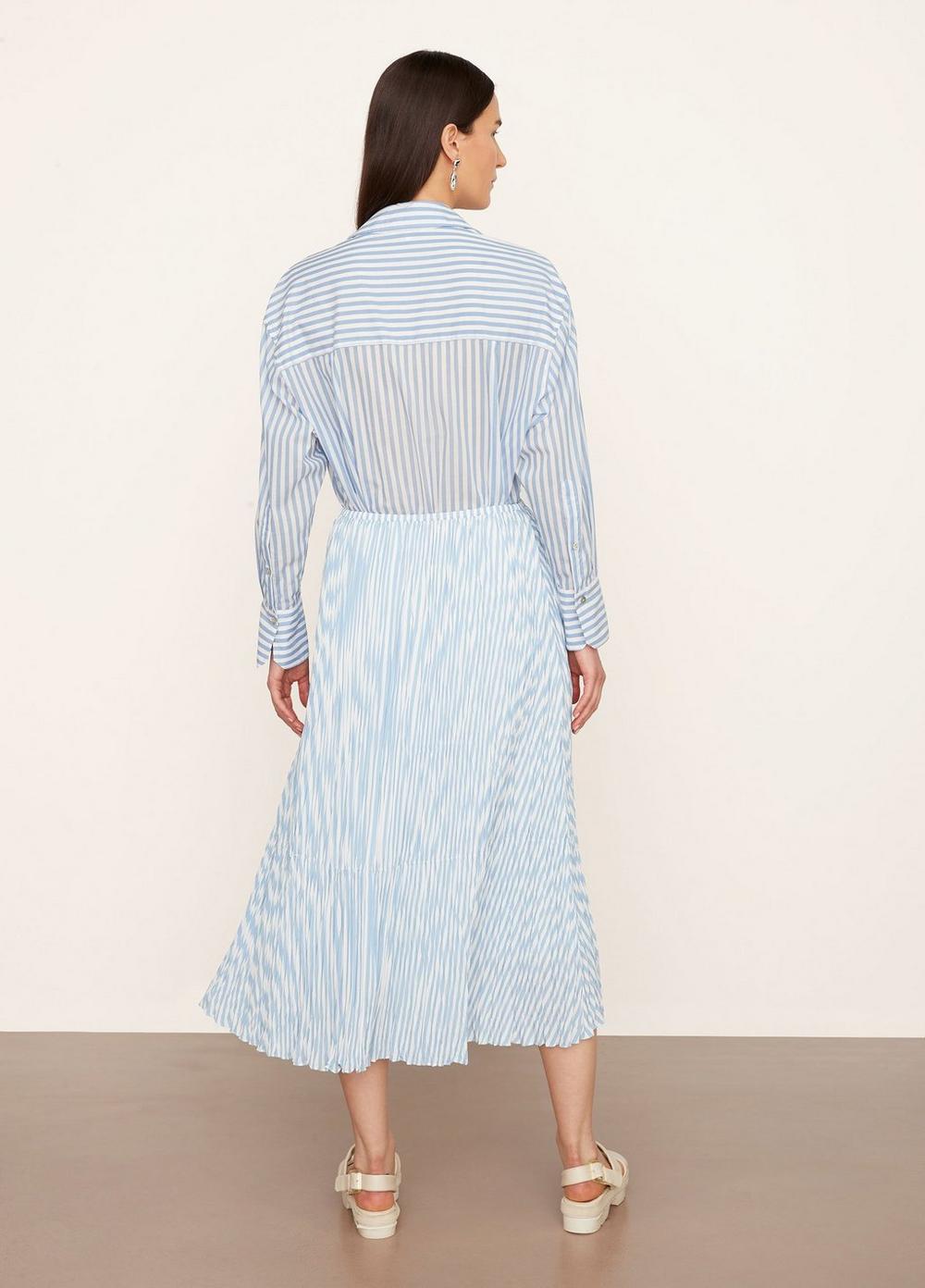 Stripe Crushed Tiered Skirt