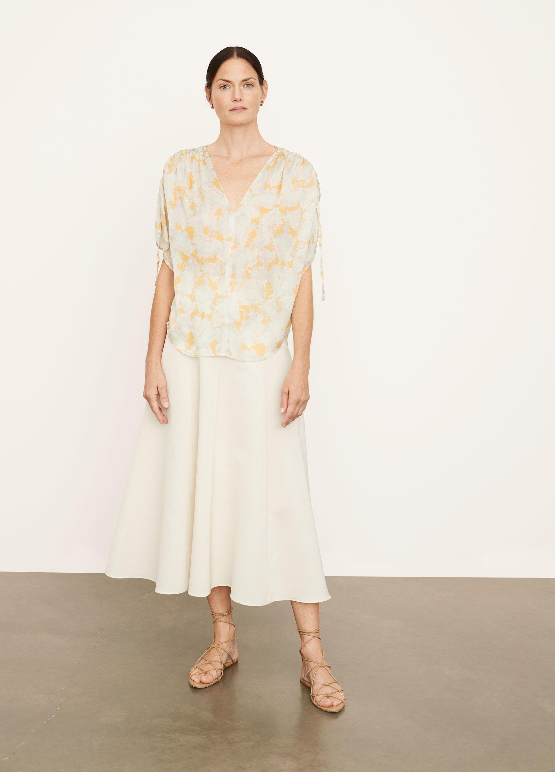 Lotus Ruched Flutter-Sleeve Blouse image number 0