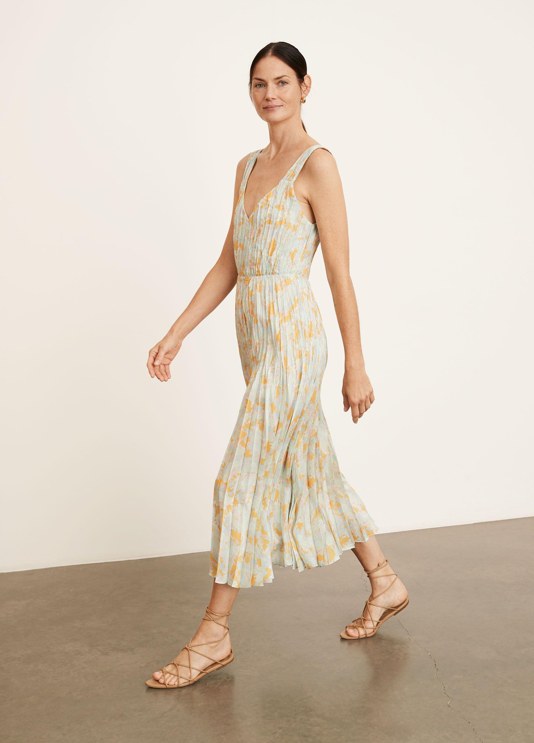 Lotus V-Neck Pleated Slip Dress image number 2