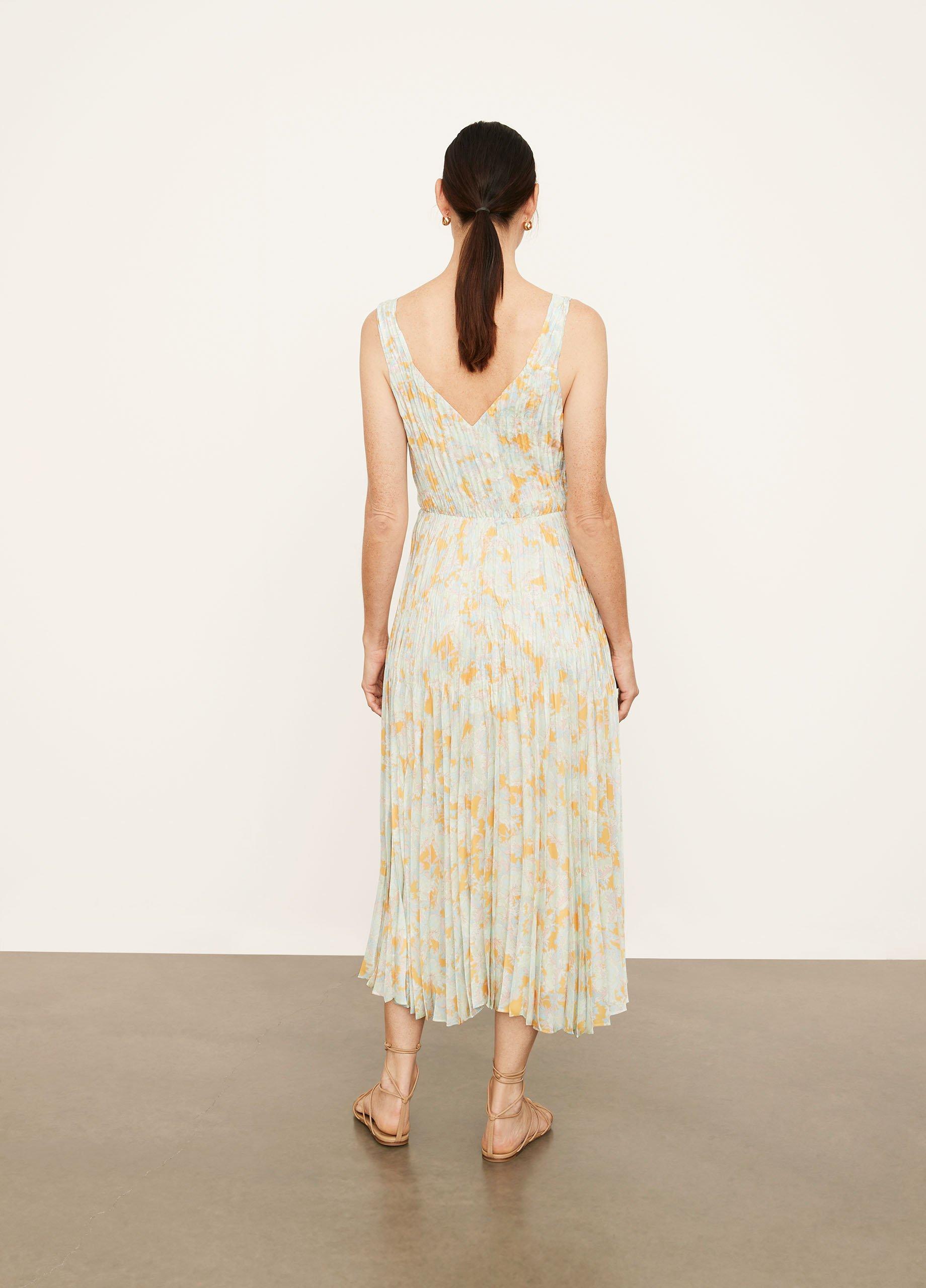 Lotus V-Neck Pleated Slip Dress image number 3