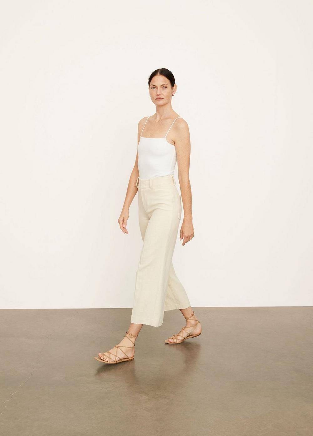 Cropped Casual Twill Pant