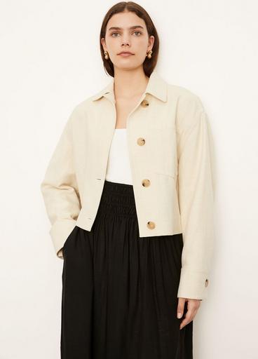 Cropped Twill Jacket image number 1
