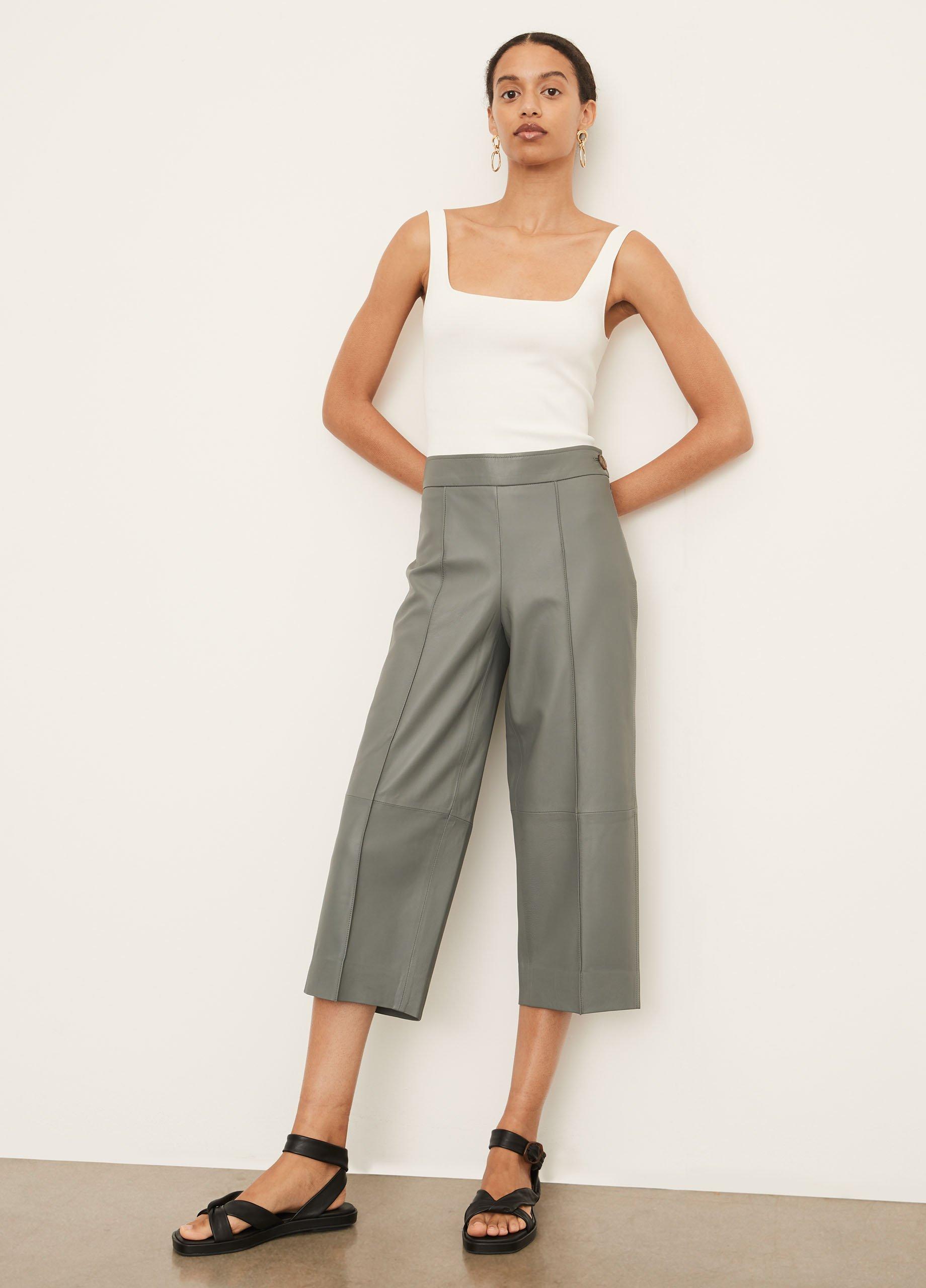 Vince cropped shop leather pants