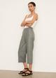 Belted Leather Crop Wide Pant image number 2