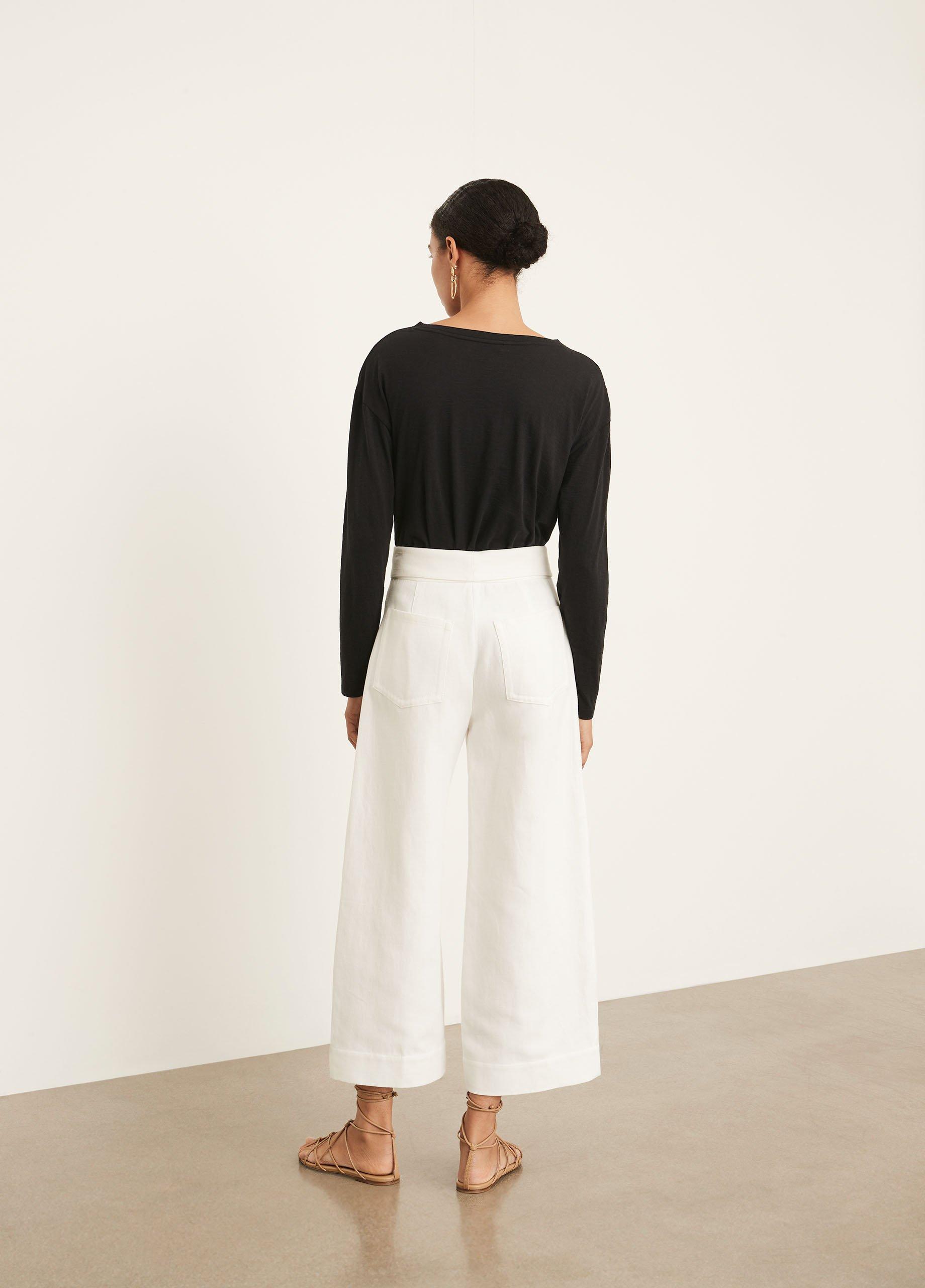 Tie-Front Crop Wide Pant image number 3
