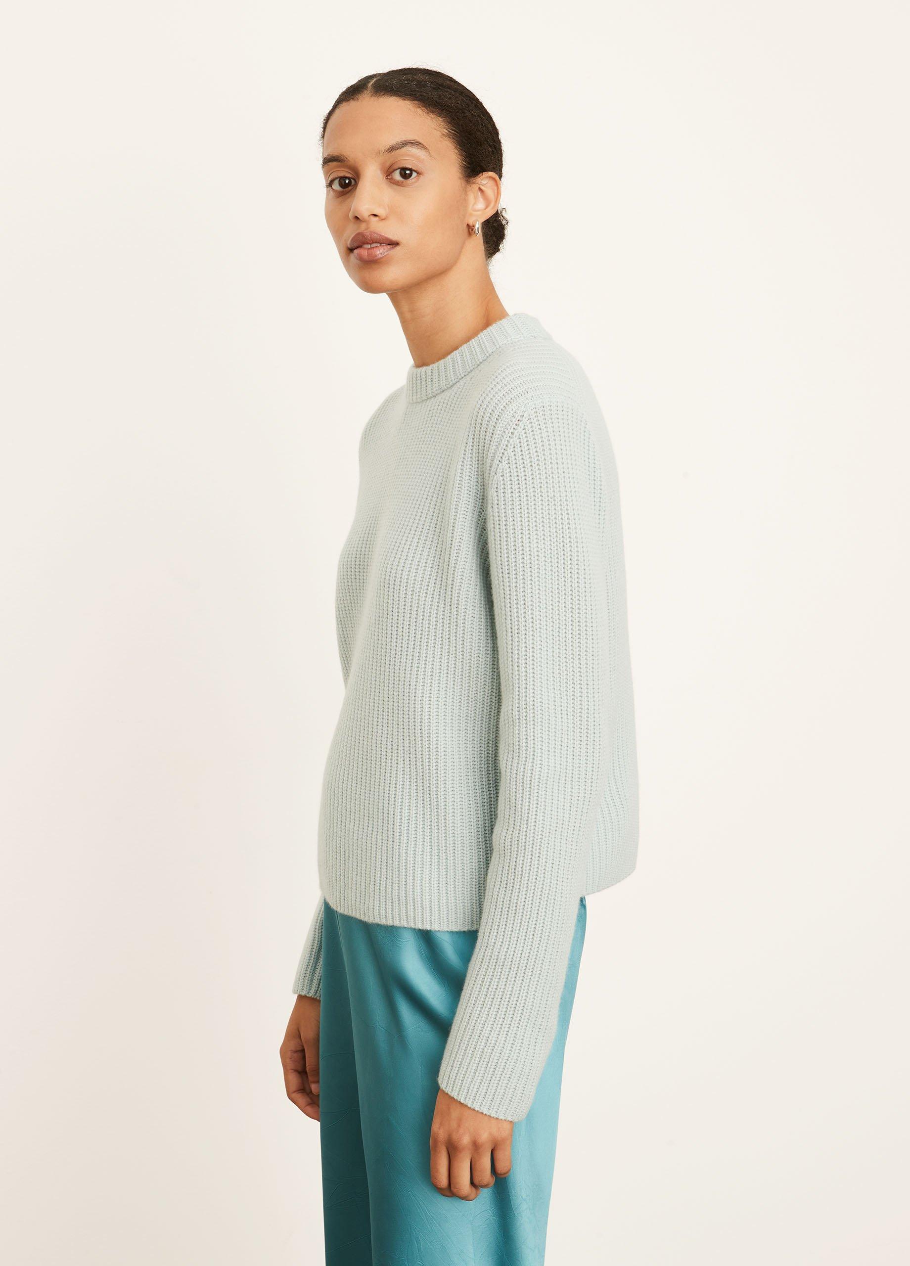 Vince, Cashmere Shaker Rib Cardigan in Aloe