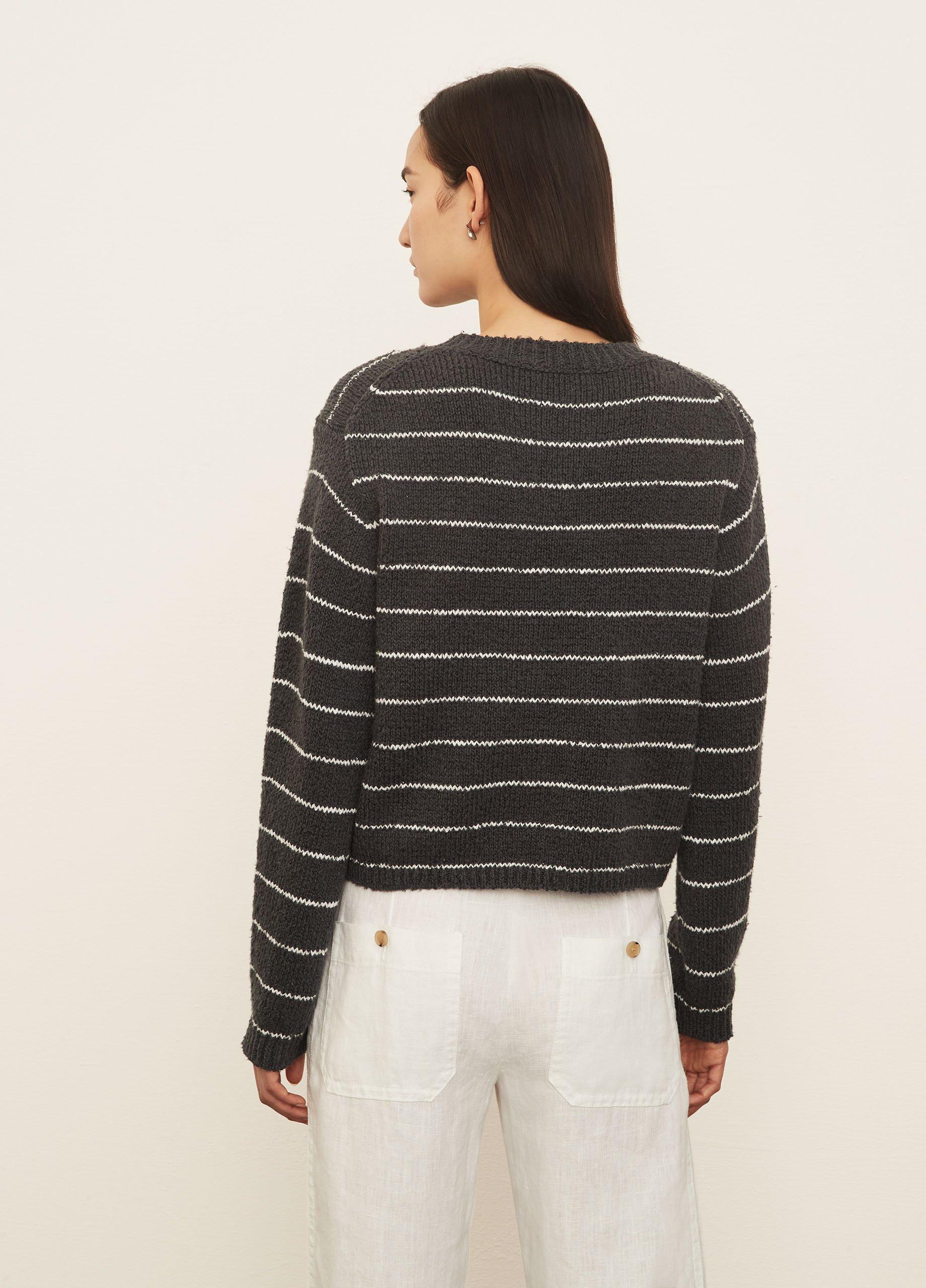 Pebbled Stripe Crew Neck Sweater image number 3