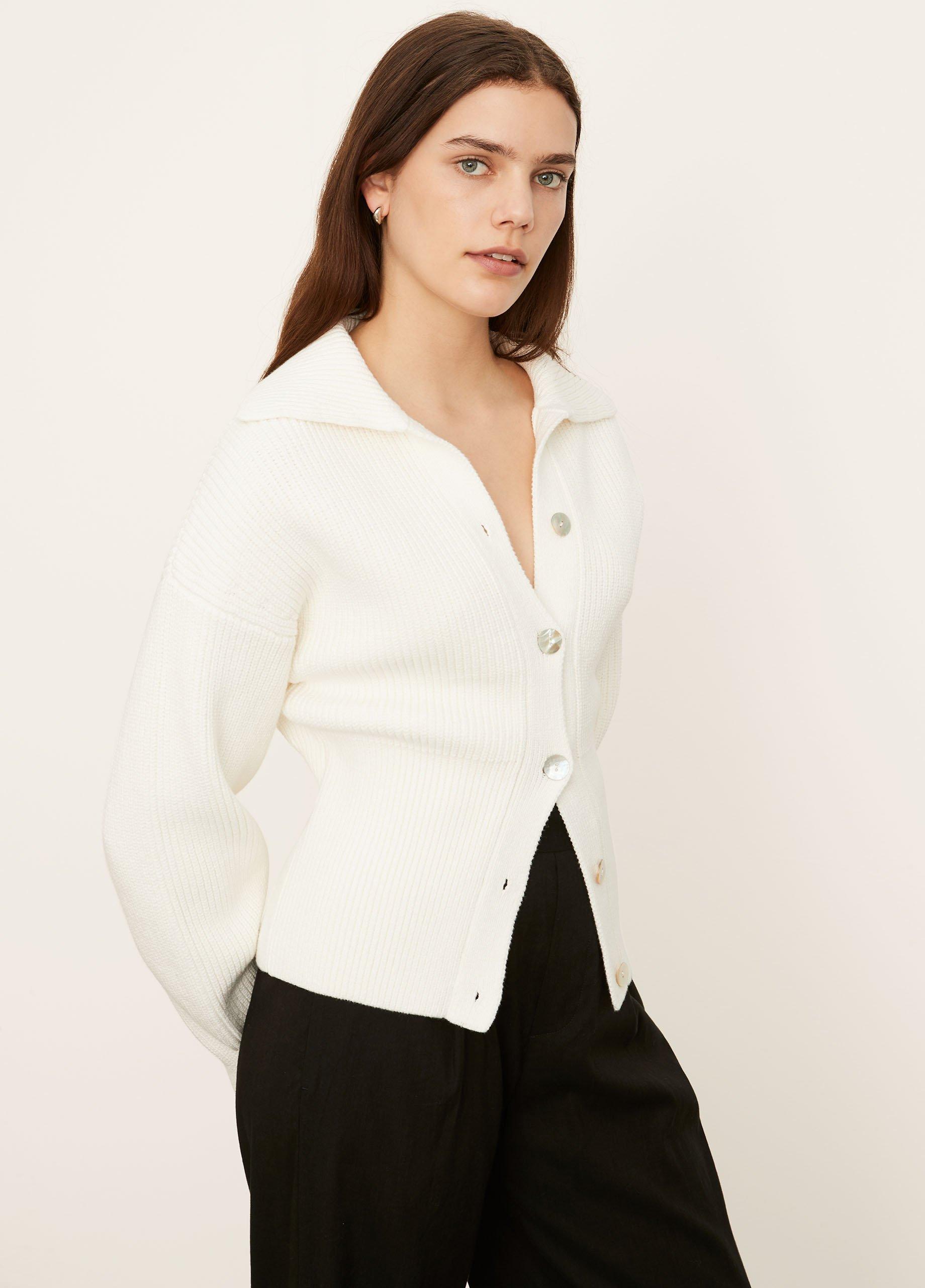 Ribbed Collar Cardigan image number 2