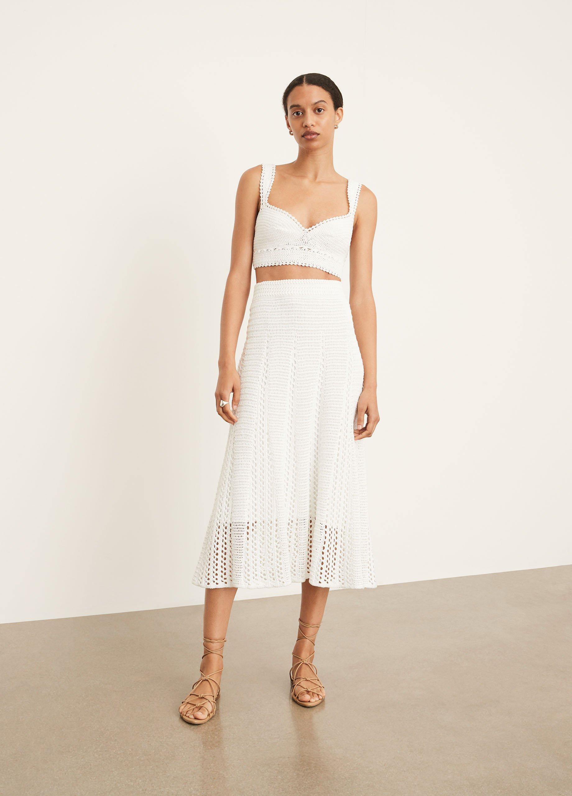 Godet Crochet Skirt in Vince Products Women | Vince