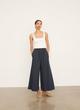 Tie-Front Striped Culotte image number 1