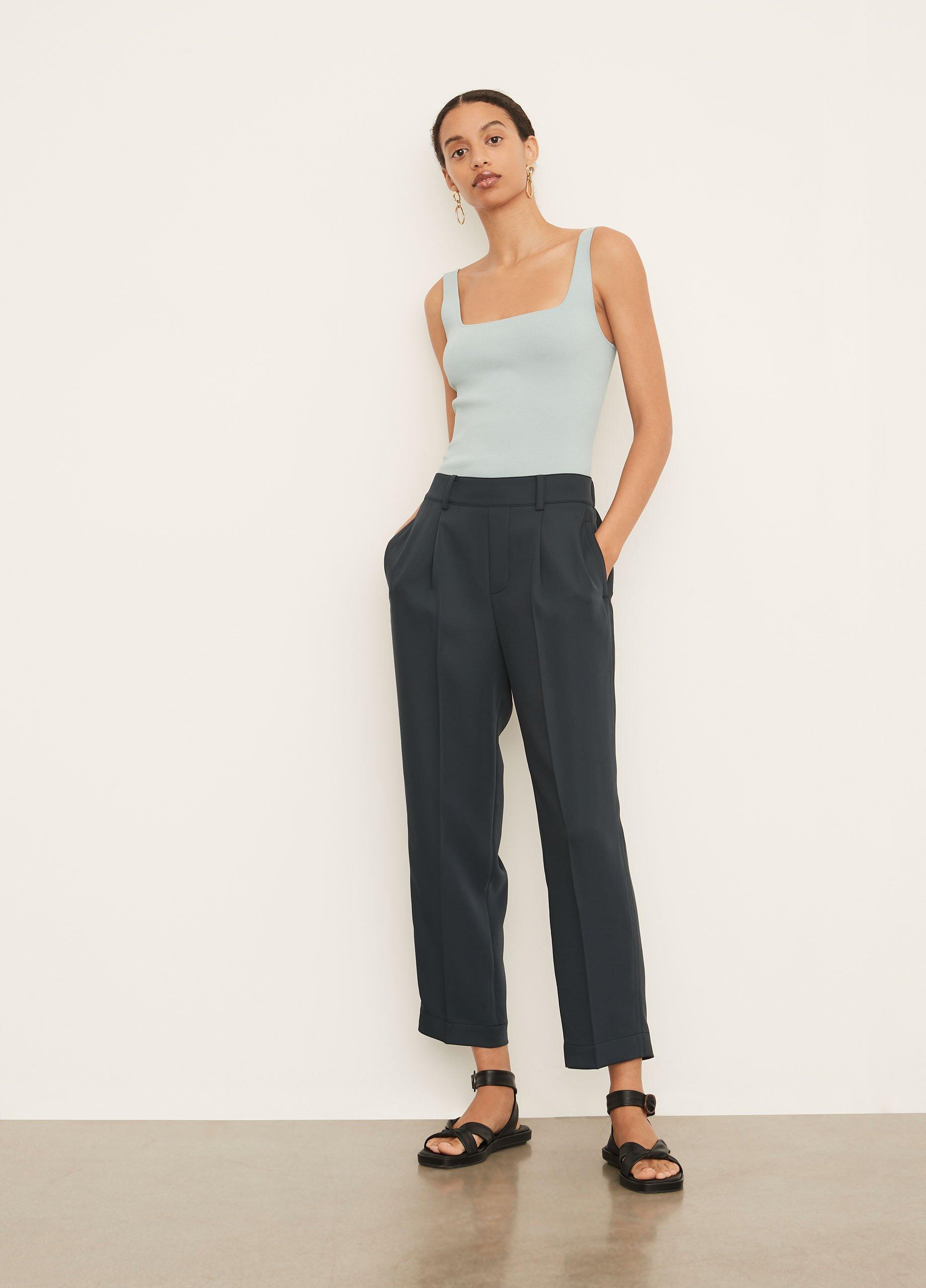 パンツ L'Or Center Press Tapered Pants quaranciel スラックス パンツ quaranciel:「洗濯機可能
