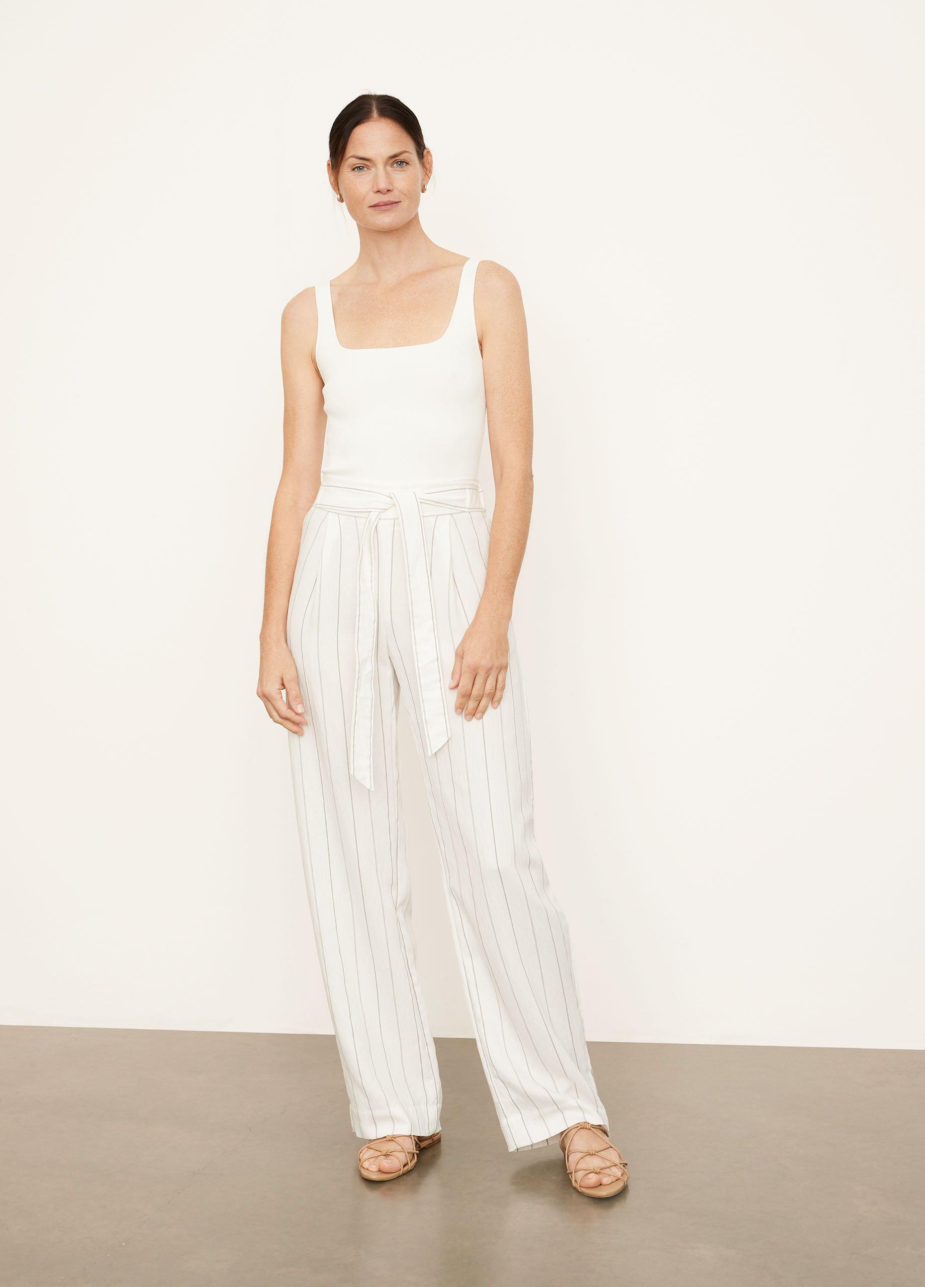 Soft Stripe Belted Pull-On Pant image number 0