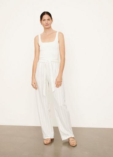 Soft Stripe Belted Pull-On Pant image number 0
