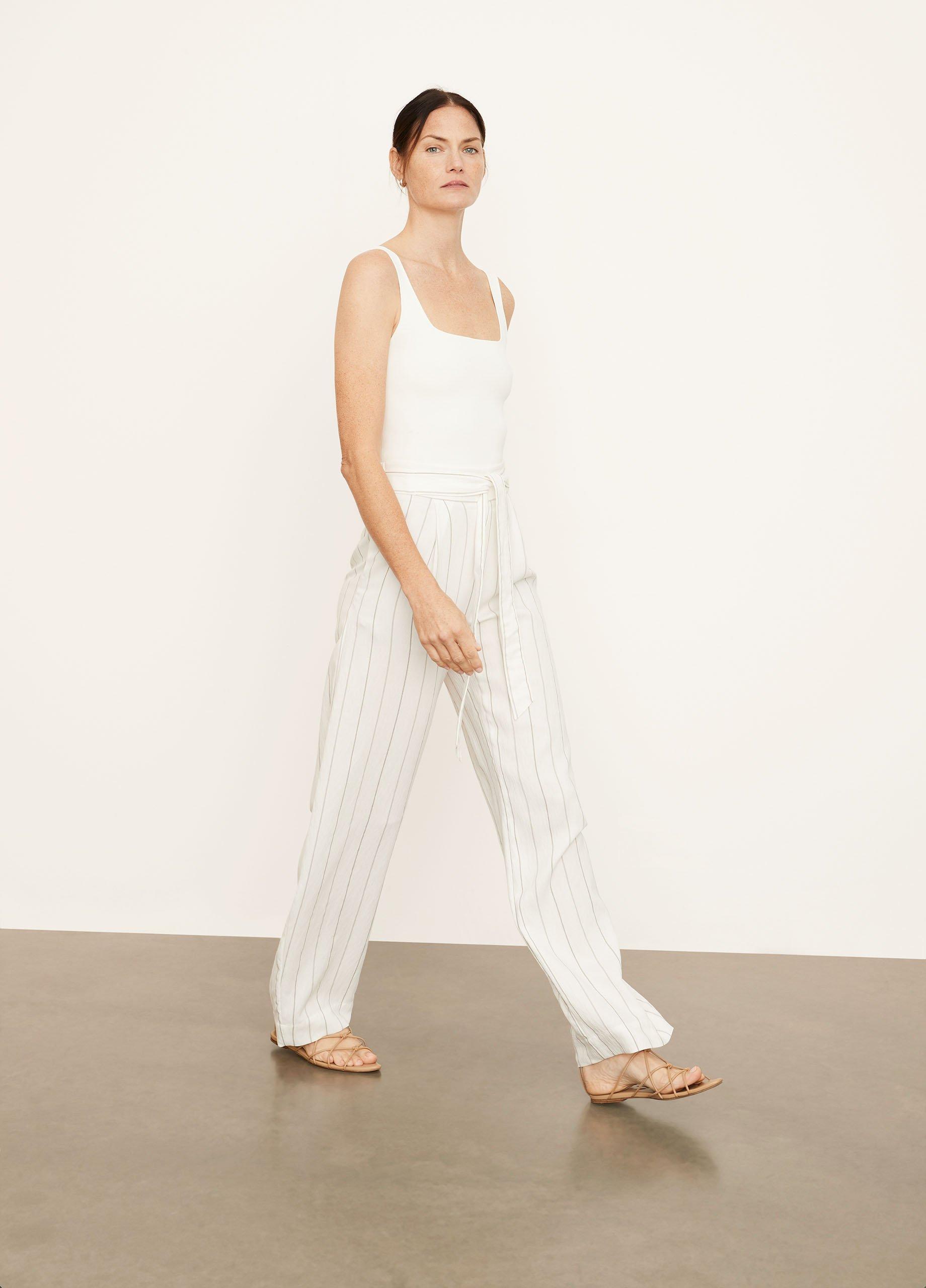 Soft Stripe Belted Pull-On Pant image number 1