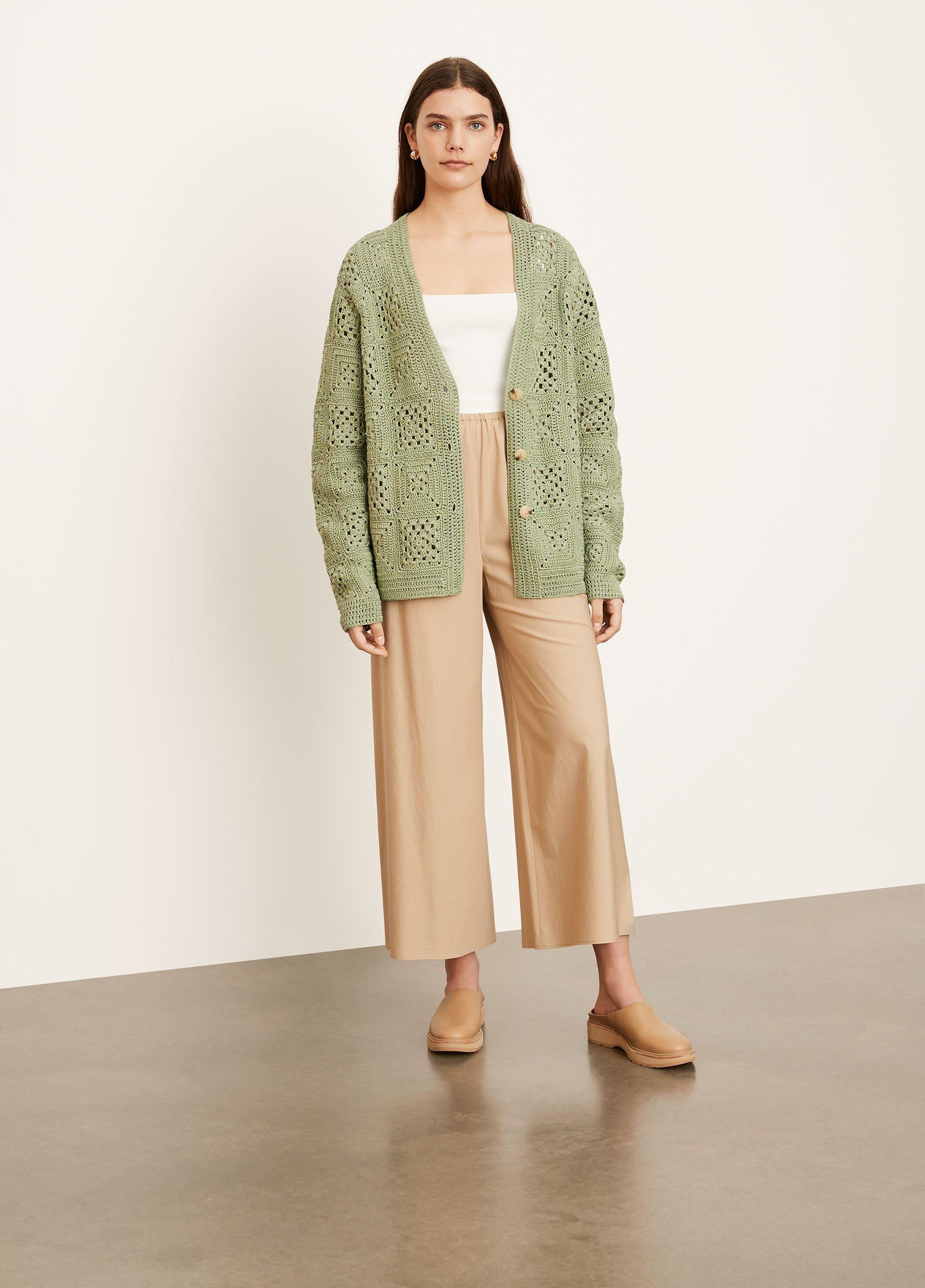 Hand-Crochet Grid Cardigan image number 0