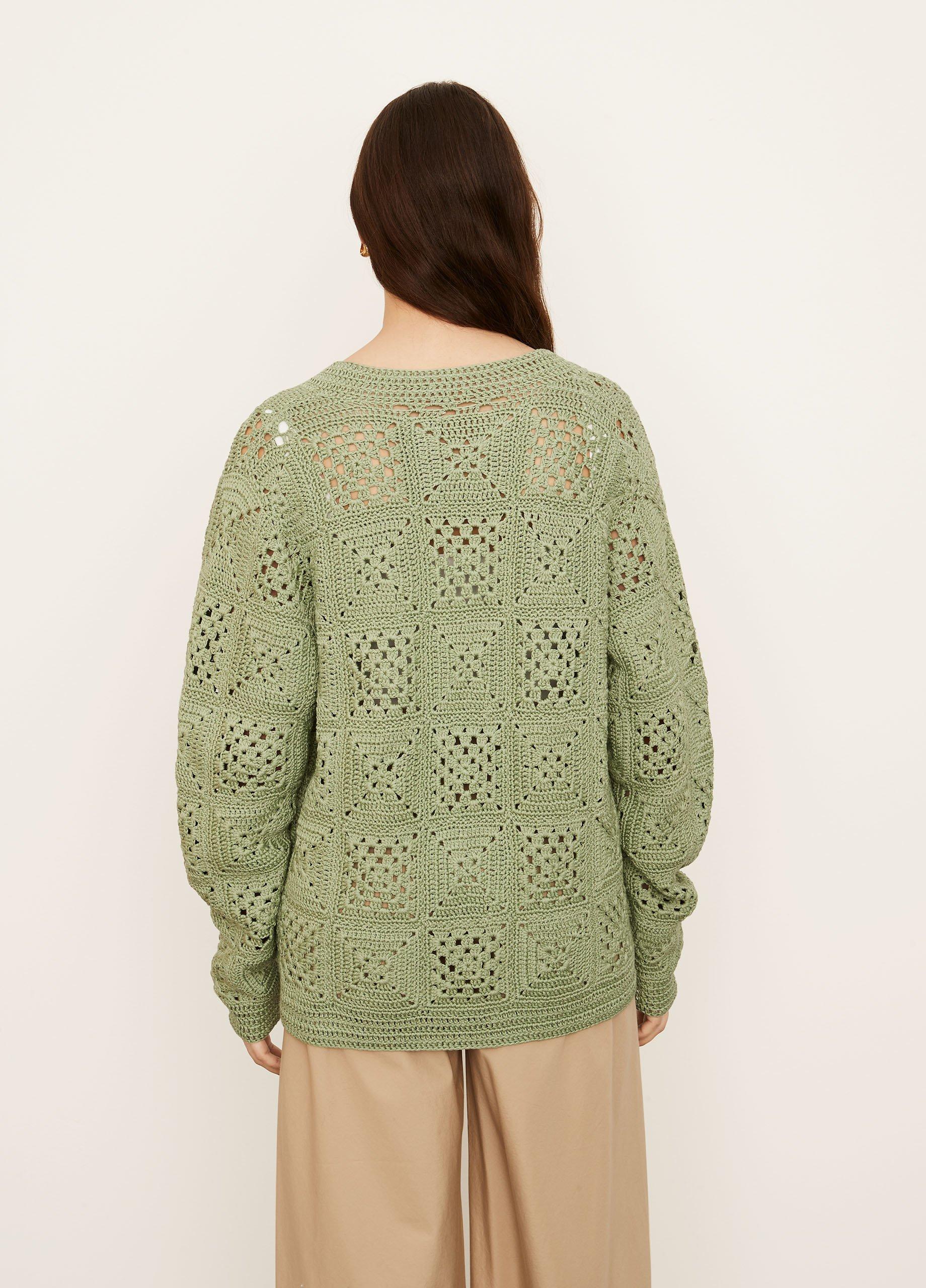 Hand-Crochet Grid Cardigan image number 3