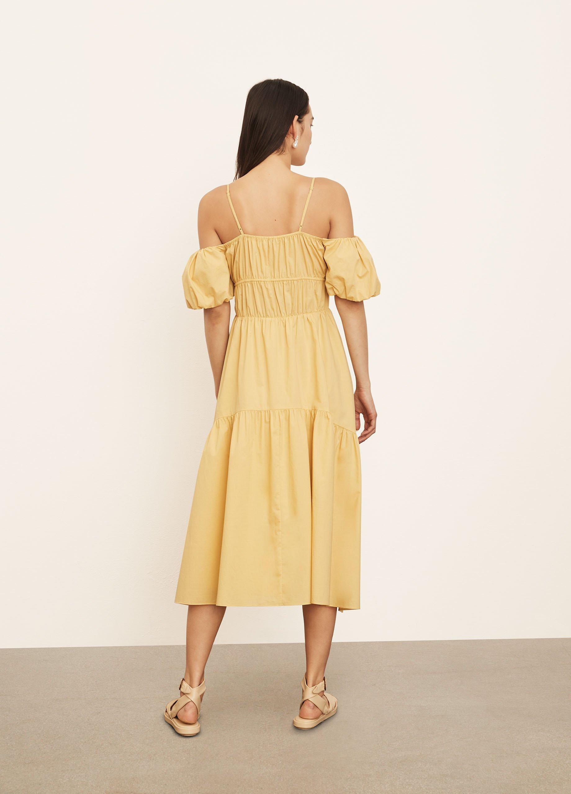 Draped Puff Sleeve Tiered Dress image number 3