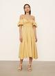 Draped Puff Sleeve Tiered Dress image number 0