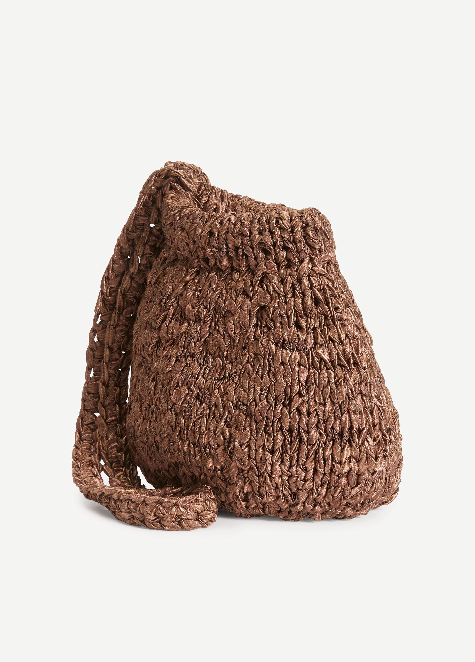 Shiny Tape Hand-Knit Bag image number 0