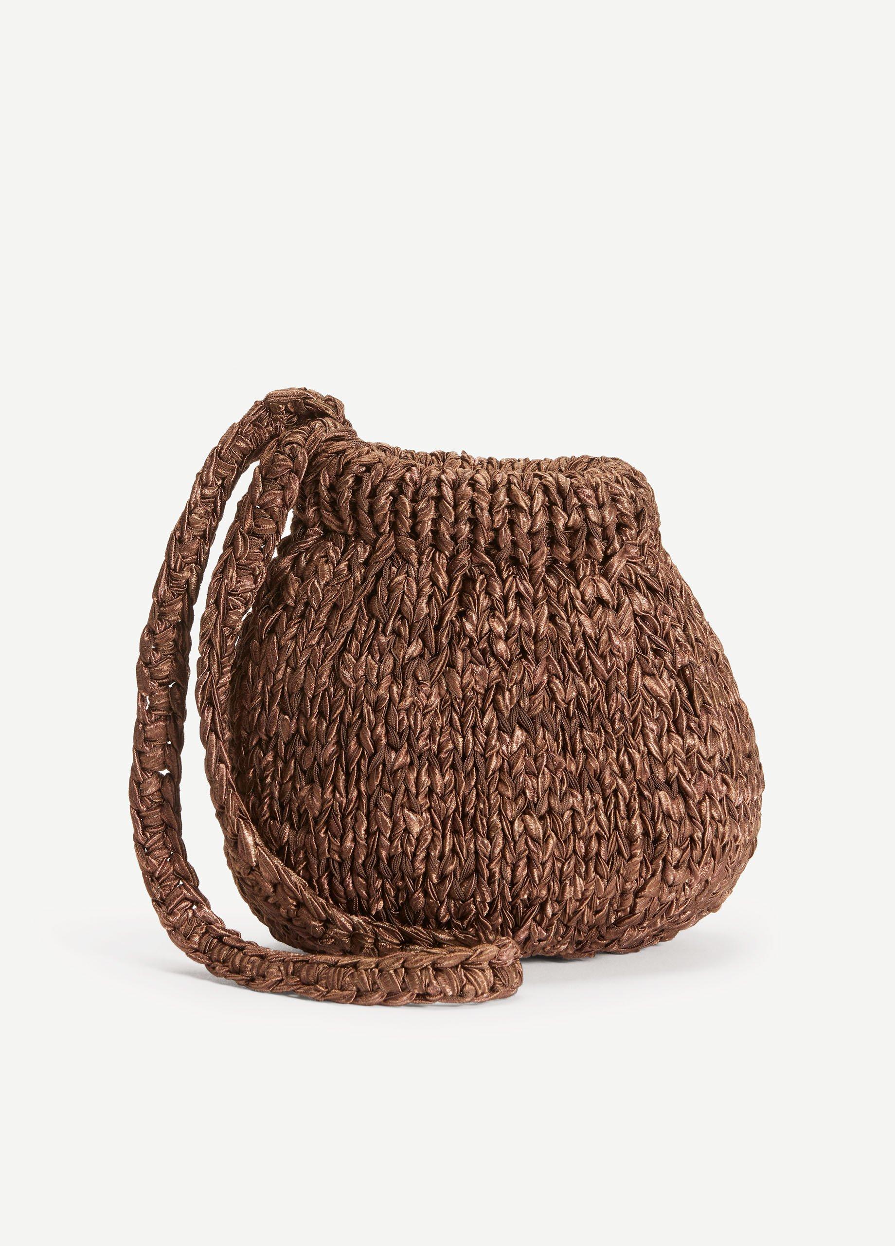 Shiny Tape Hand-Knit Bag image number 2